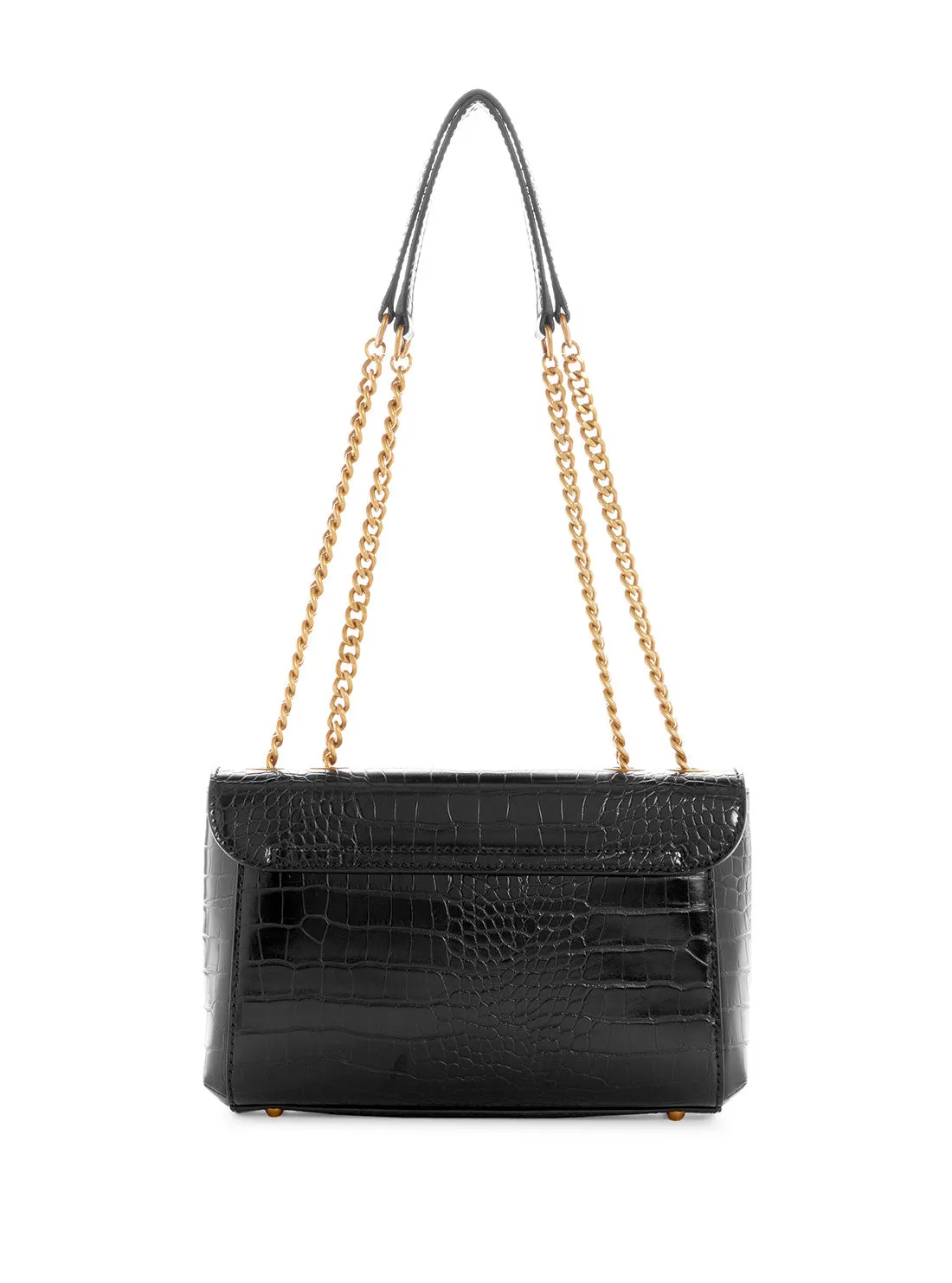 Black Nell Croco Crossbody Bag