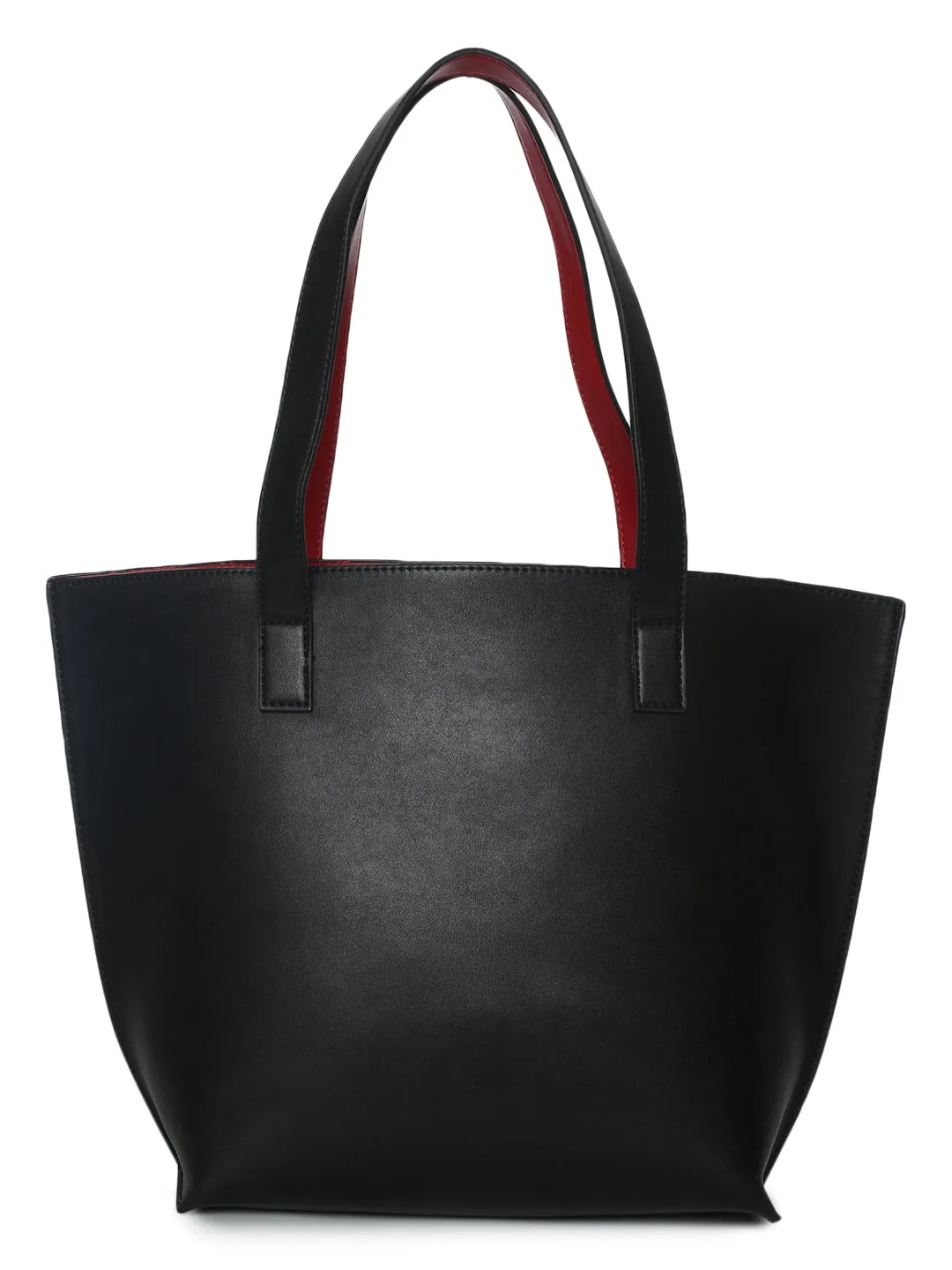 Black PU Tote Bag