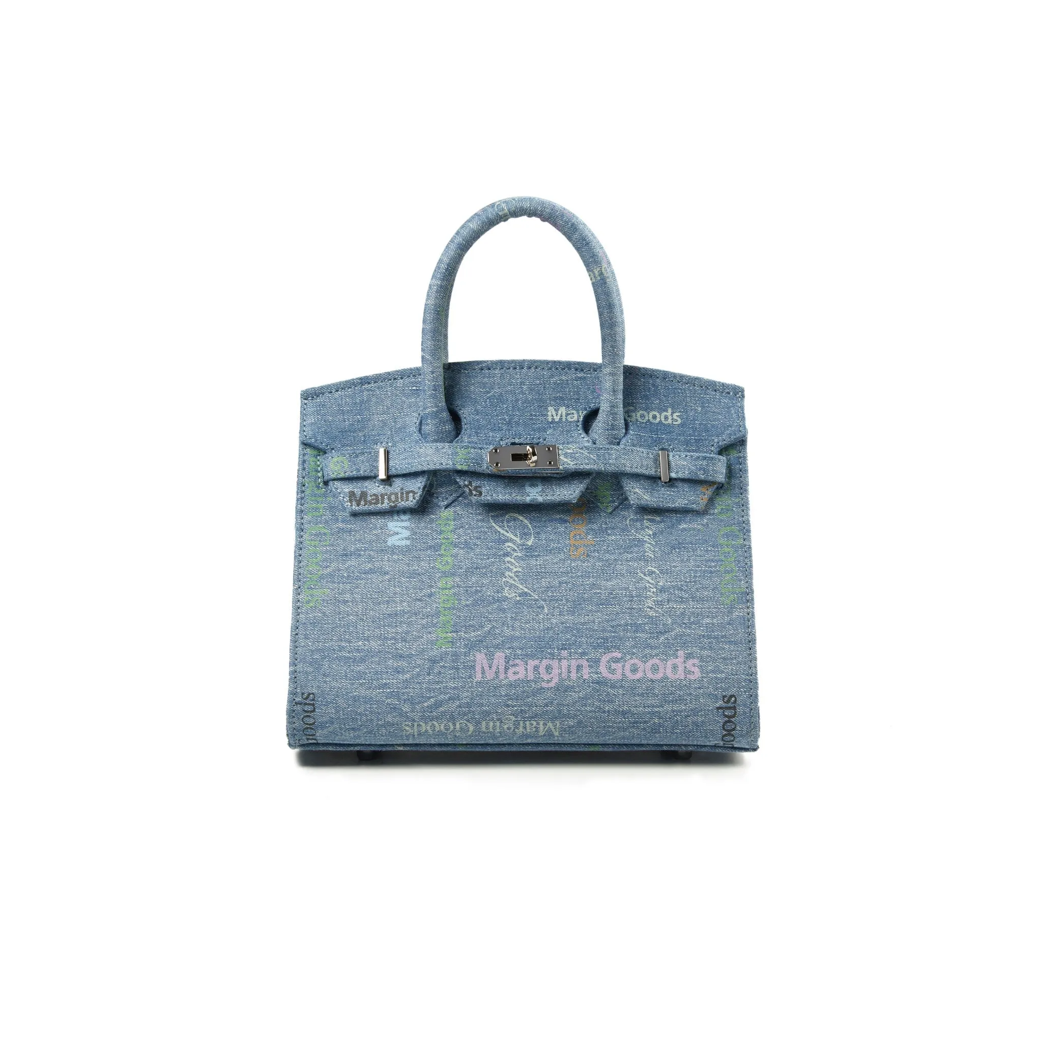 Blue Coded Print Lounge Bag Small