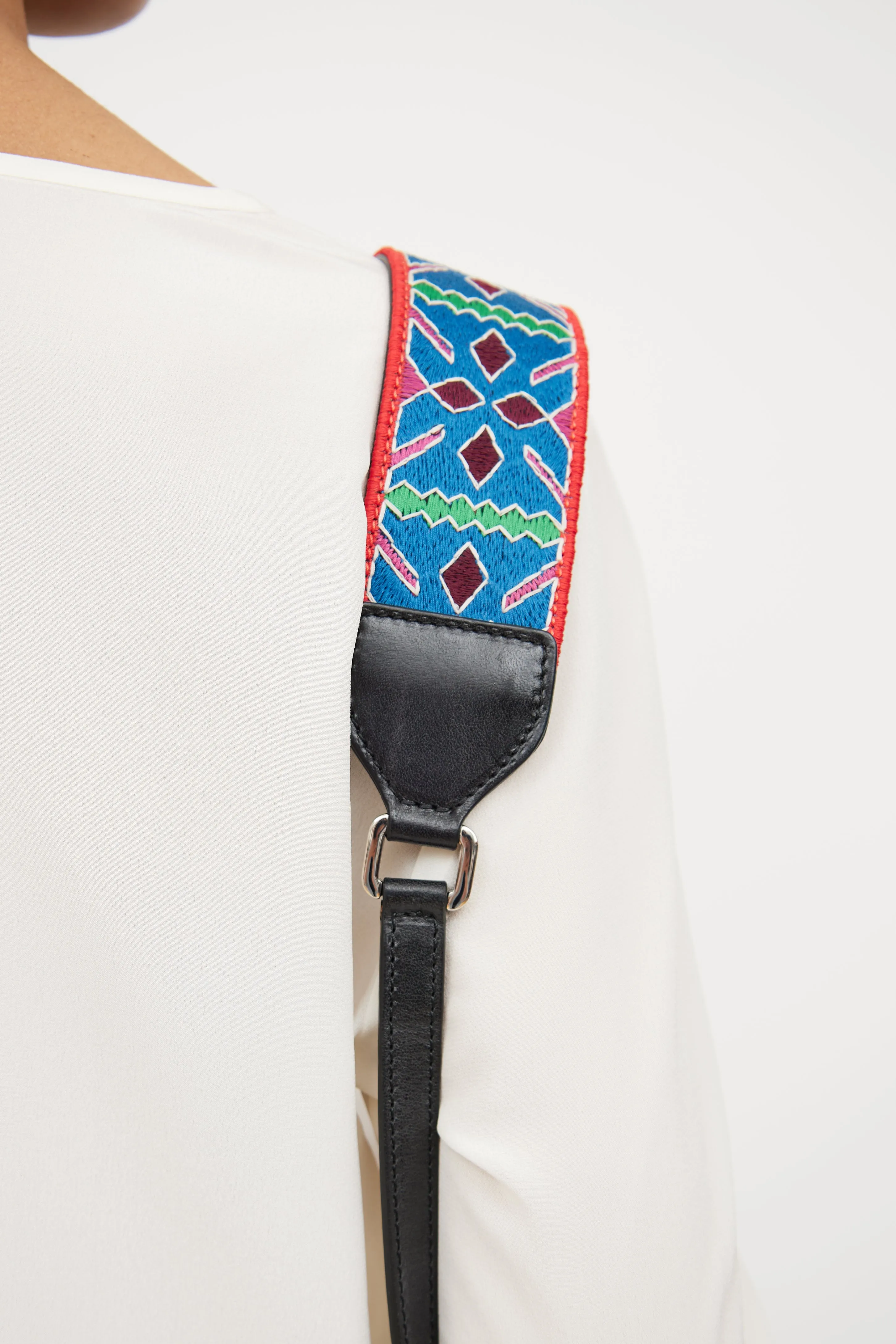 Blue Denim & Paisley Crossbody Bag