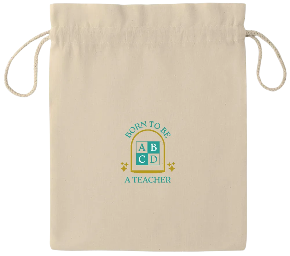 Born to be a Teacher Design - Essential medium drawcord gift bag