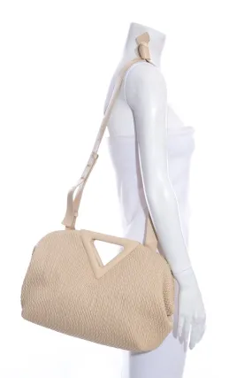 Bottega Veneta "The Point" Beige Rubberized Handbag