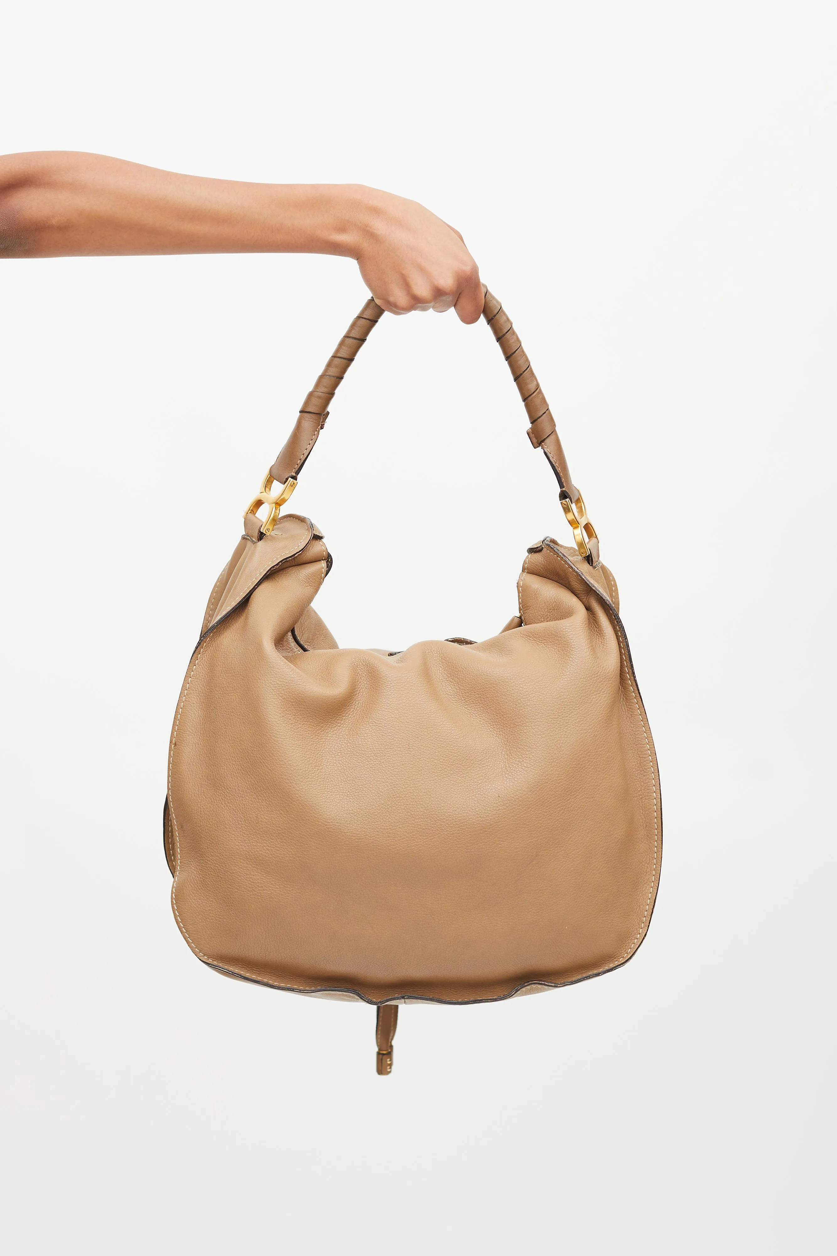 Brown Leather Marcie XL Tote Bag