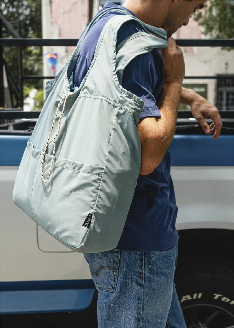 BYBBA x 4ocean THE BALOS FOLDAWAY BAG // MISTY BLUE