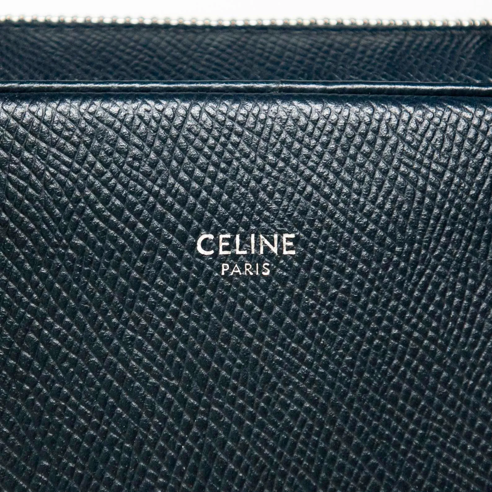 Celine Navy Grained Calfskin Briefcase