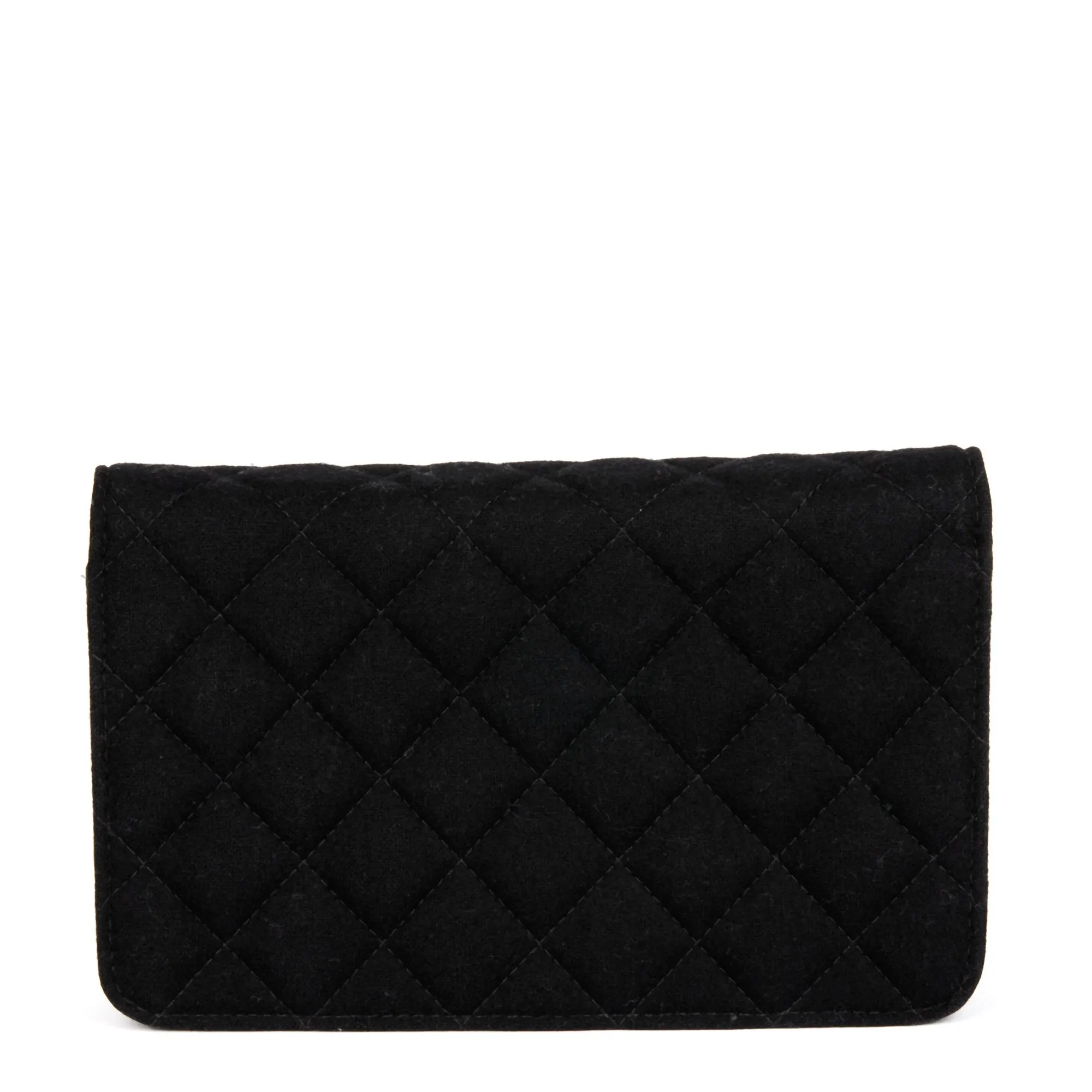 Chanel Black Quilted Felt Cruise Charms Wallet-on-Chain WOC Shoulder Bag