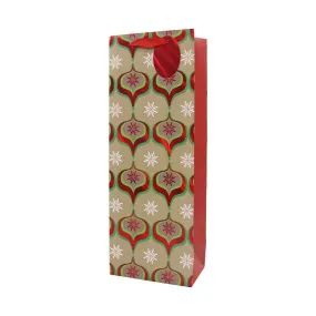 Christmas Kraft Bauble Wine Bag Bottle Bag