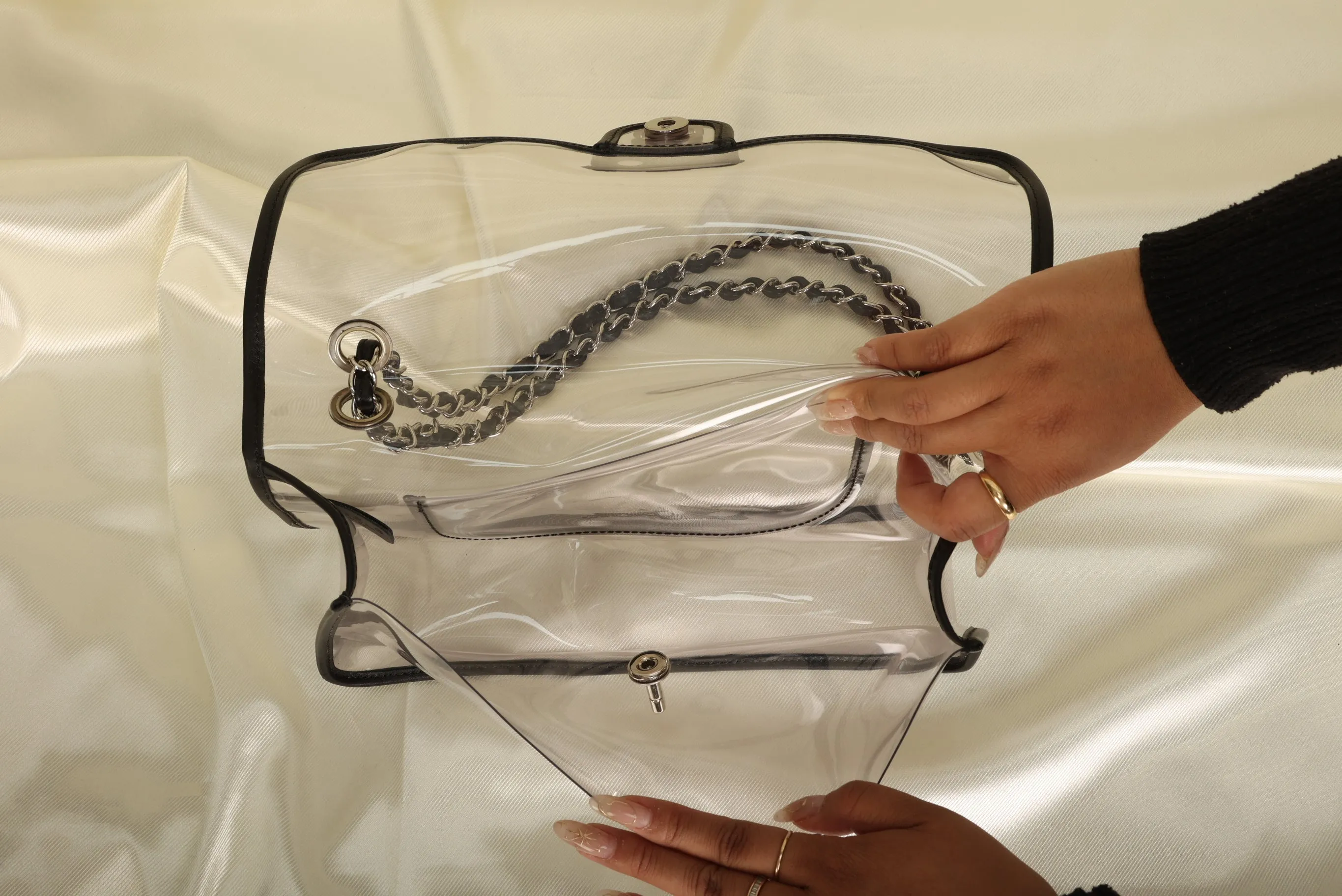 CL Transparent Flap Bag