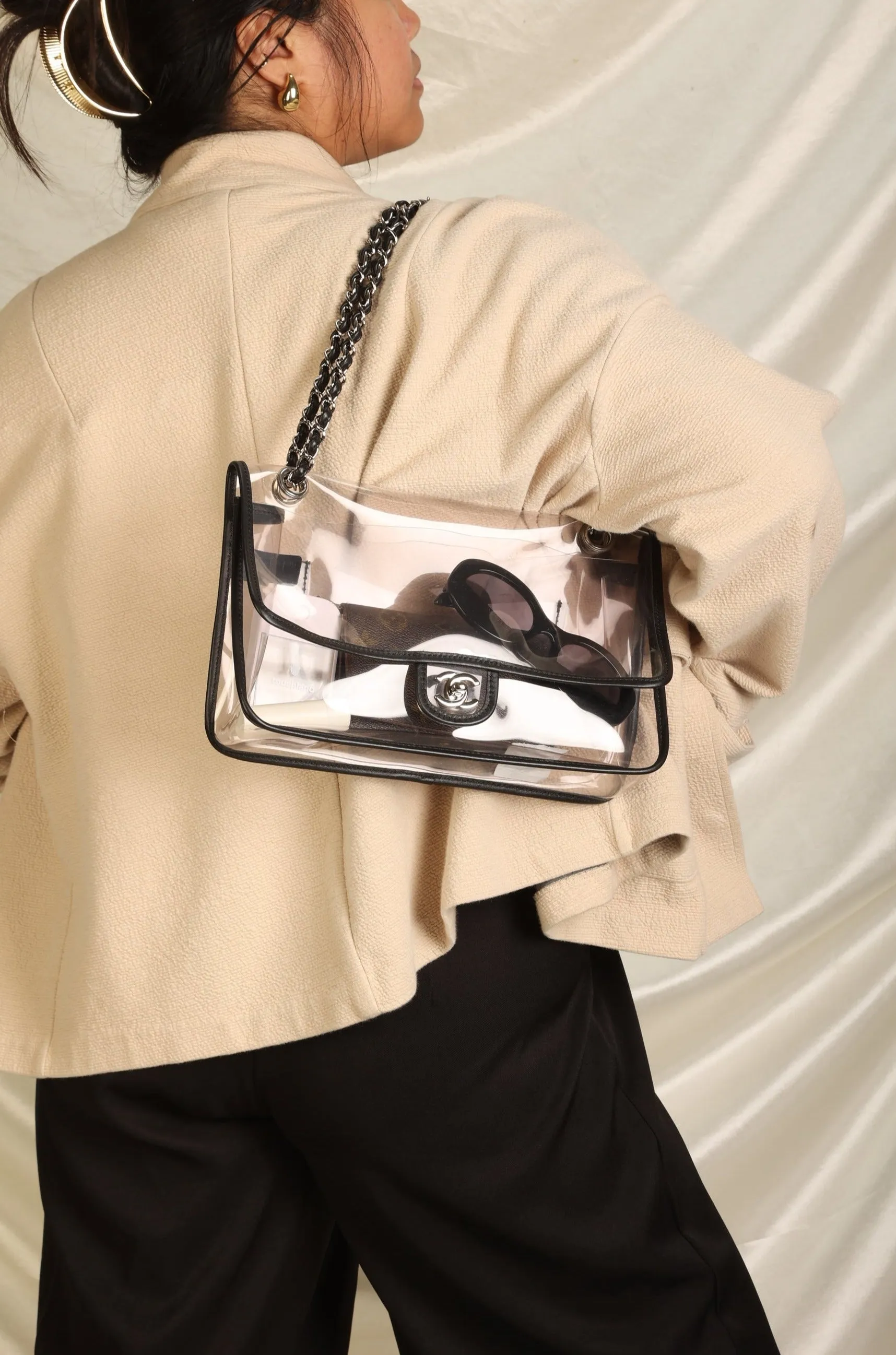 CL Transparent Flap Bag