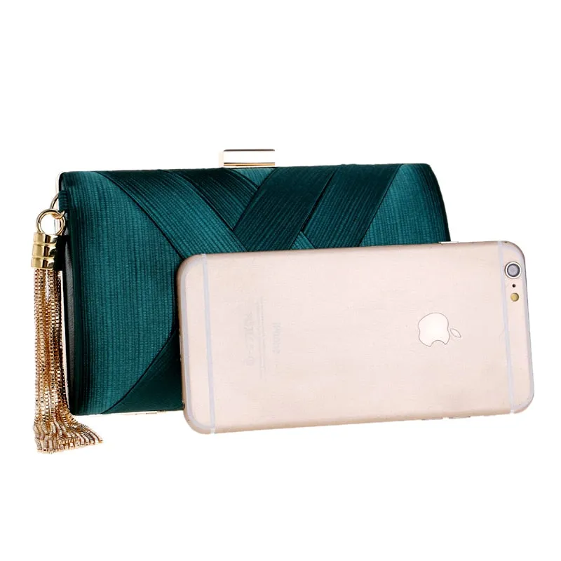 Classical Style Metal Tassel Lady Clutch Bag For Party