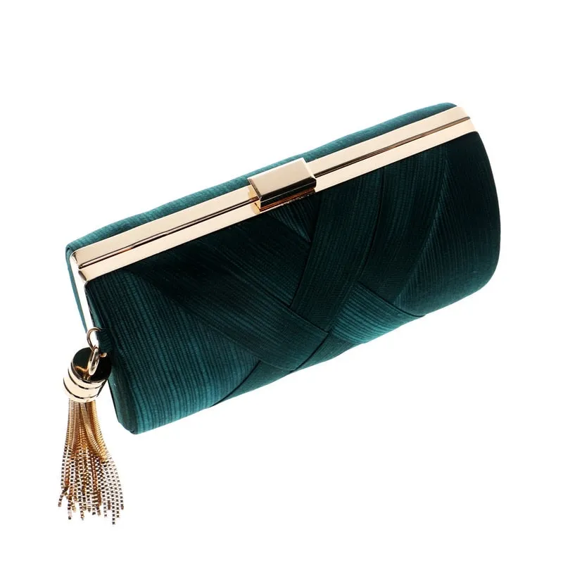 Classical Style Metal Tassel Lady Clutch Bag For Party