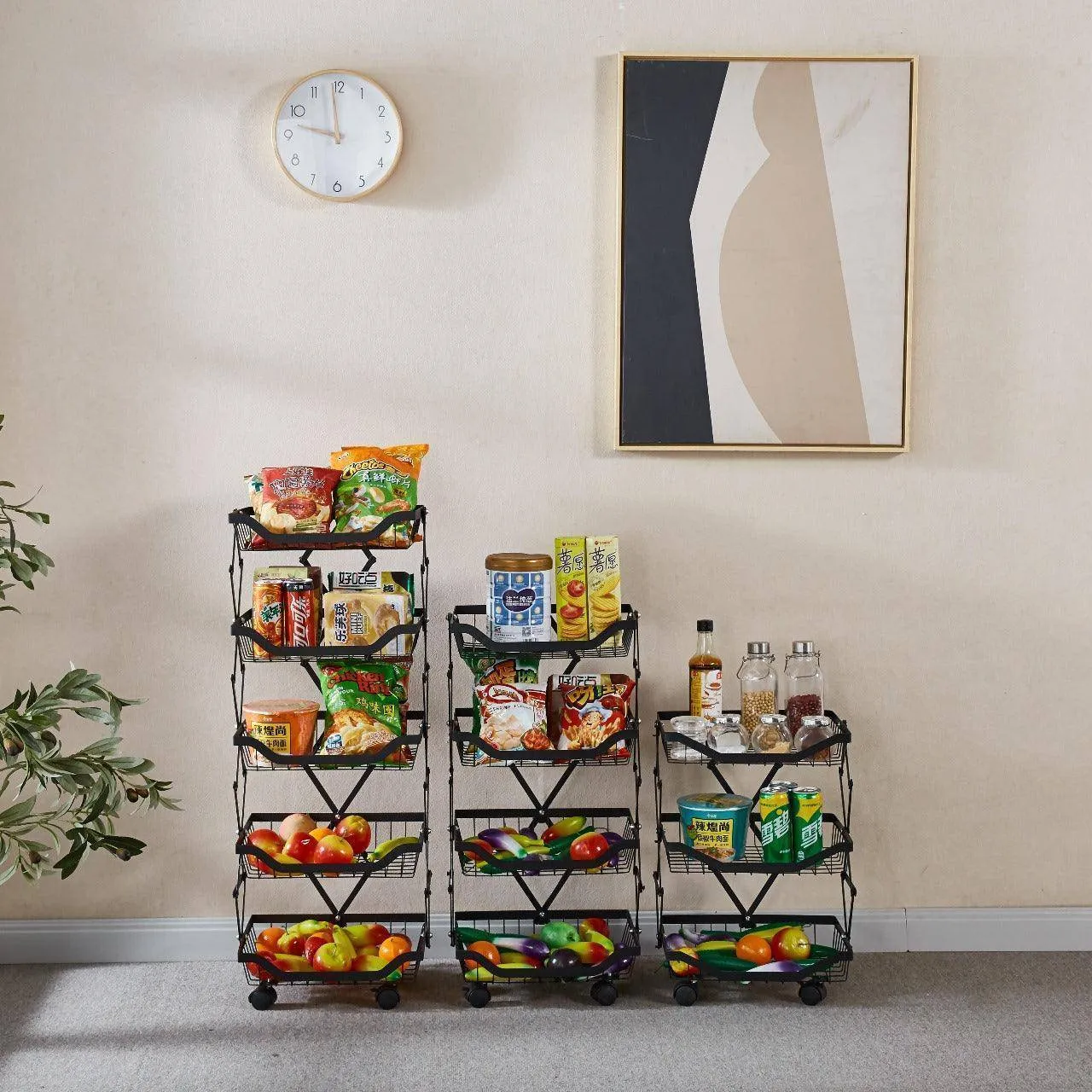 Collapsible Fruit Cart HL-1623 HL-1624 HL-1625