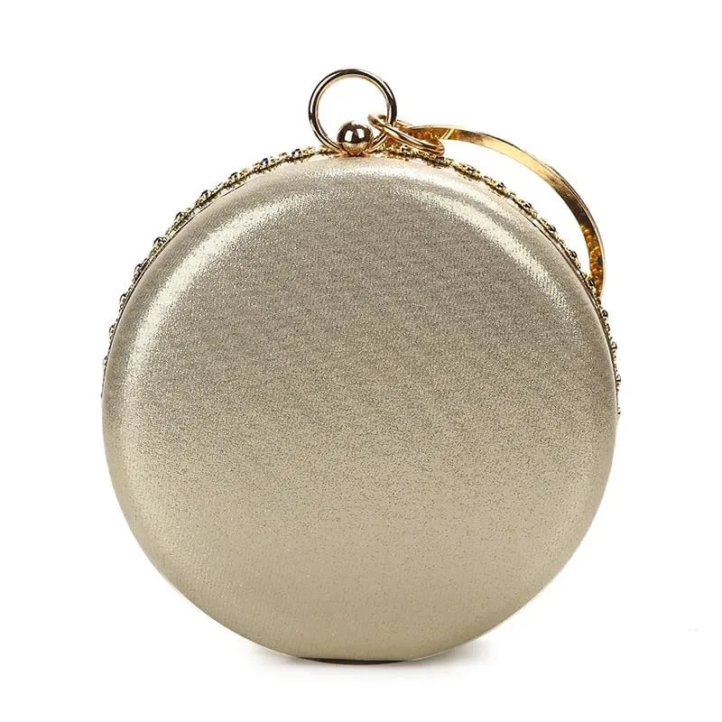 Colorful Rhinestone Crystal Round Ball Clutch