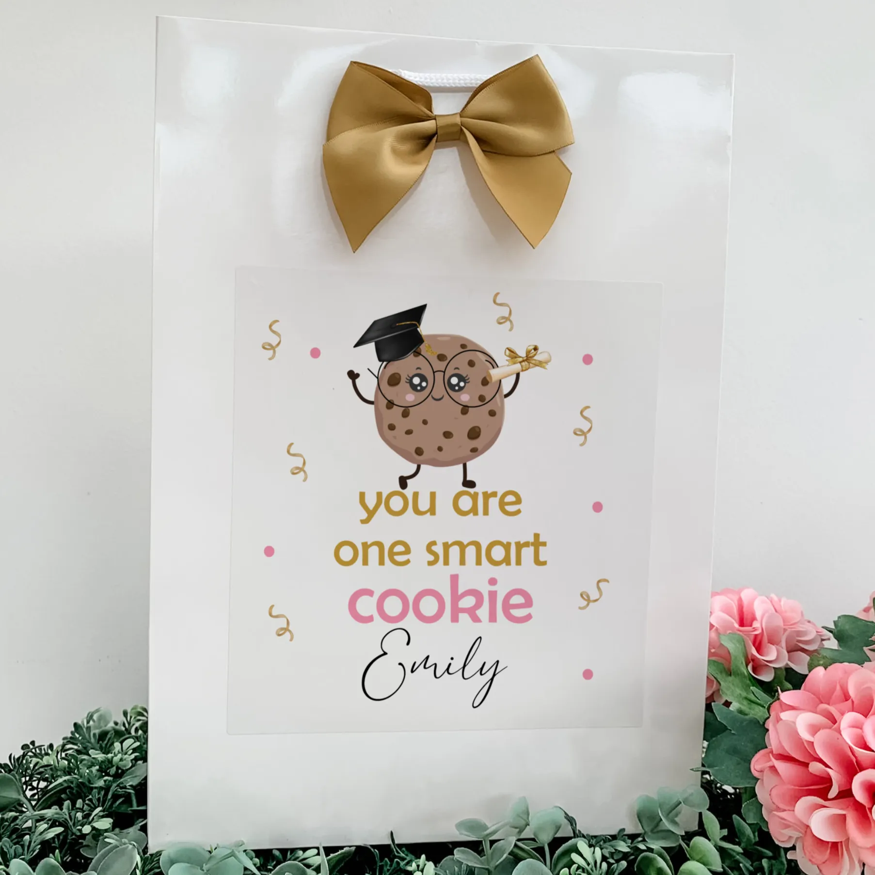 Congratulations Graduation Gift Bag For Graduate One Smart Cookie