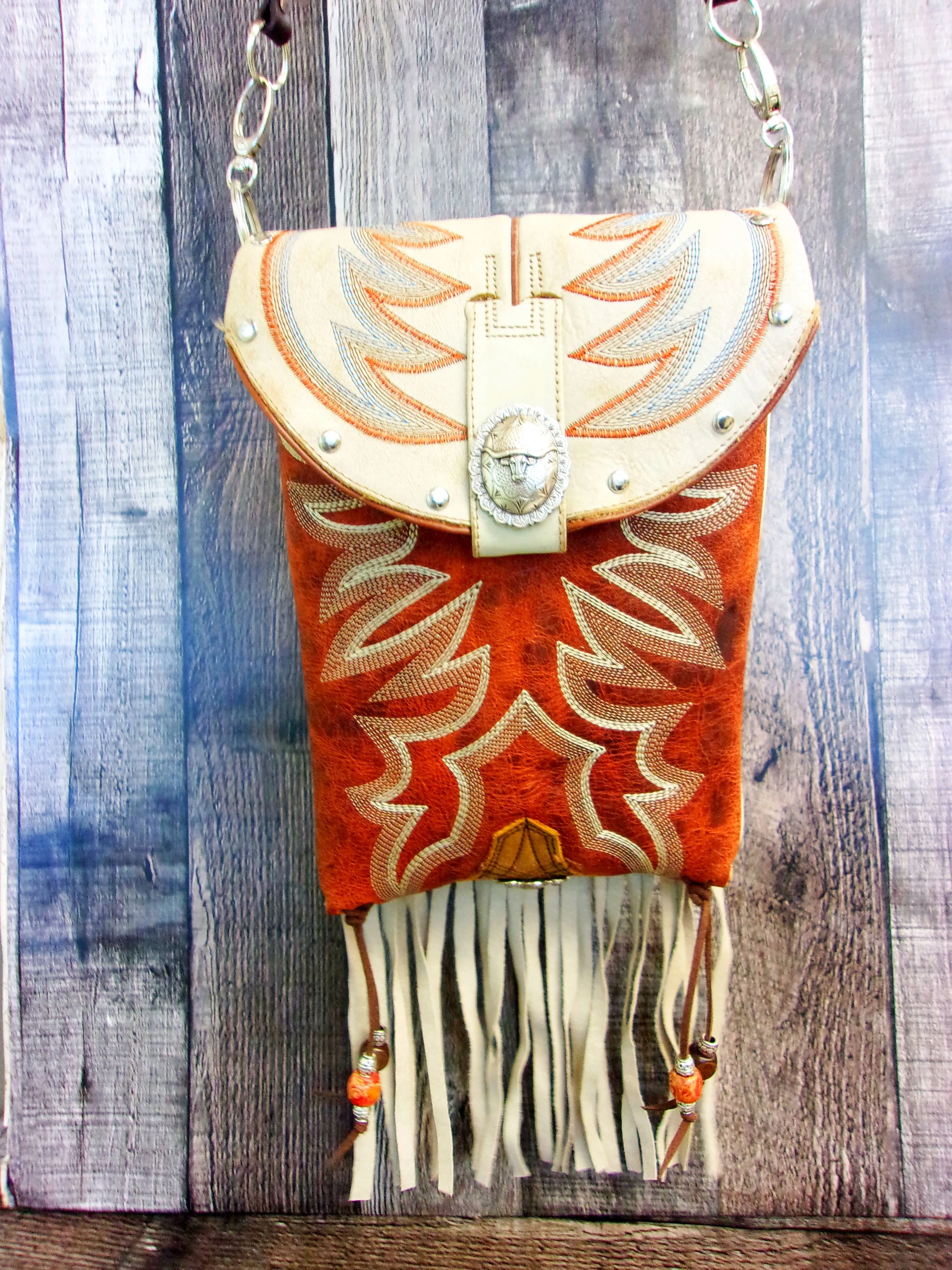 Cowboy Boot Crossbody Fringe Hipster Bag HP1041