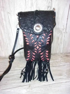 Cowboy Boot Crossbody Fringe Hipster Bag HP964