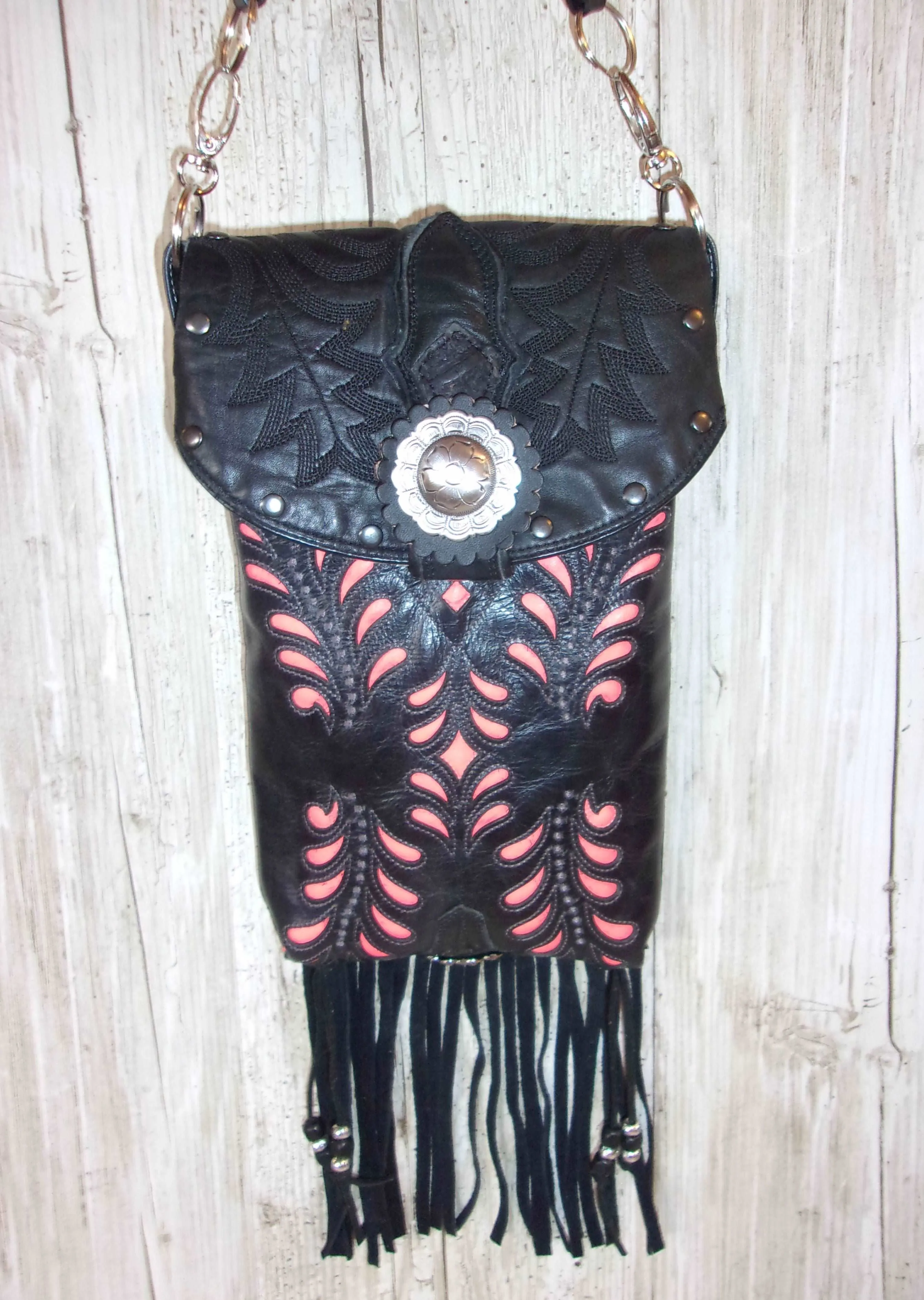 Cowboy Boot Crossbody Fringe Hipster Bag HP964