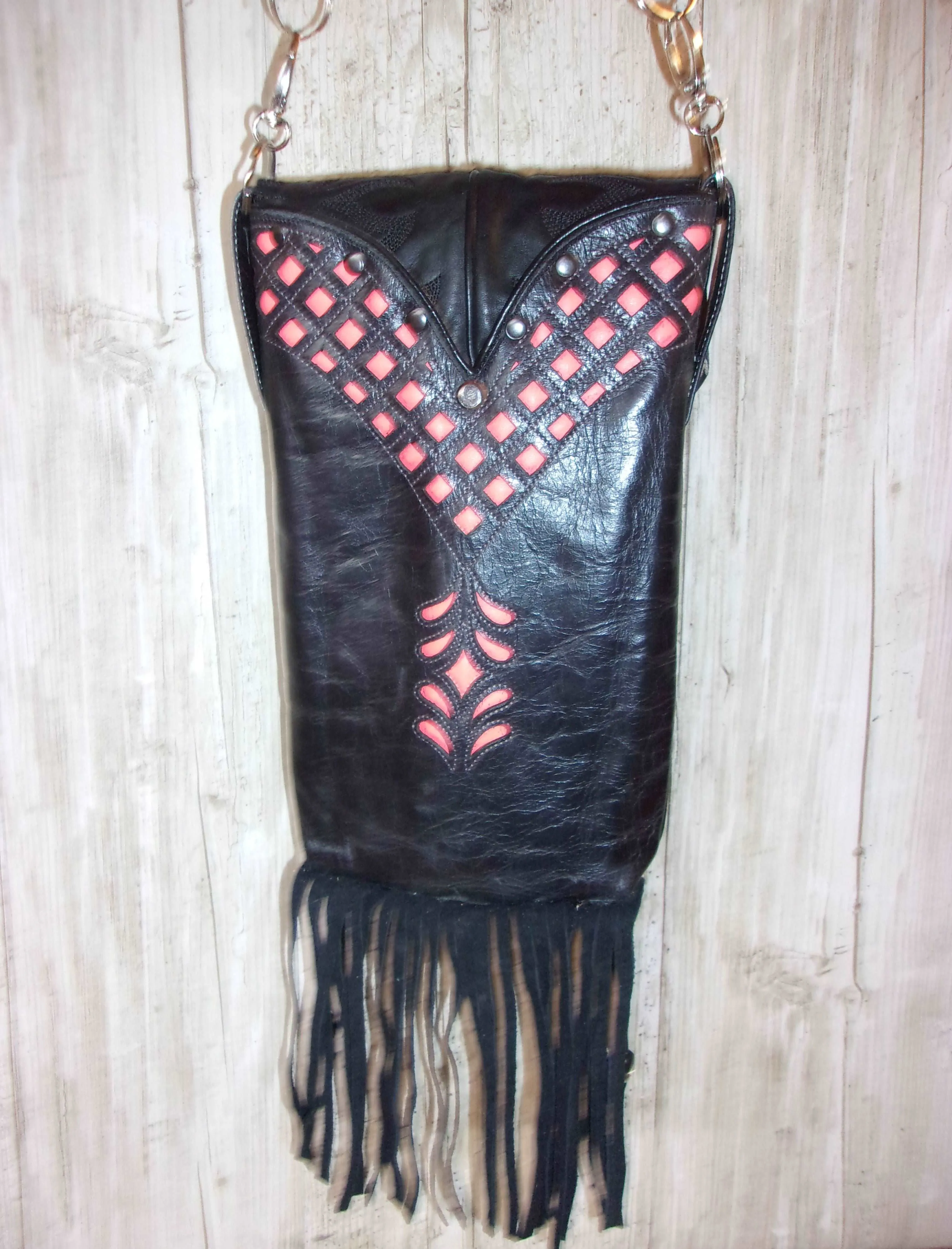 Cowboy Boot Crossbody Fringe Hipster Bag HP964