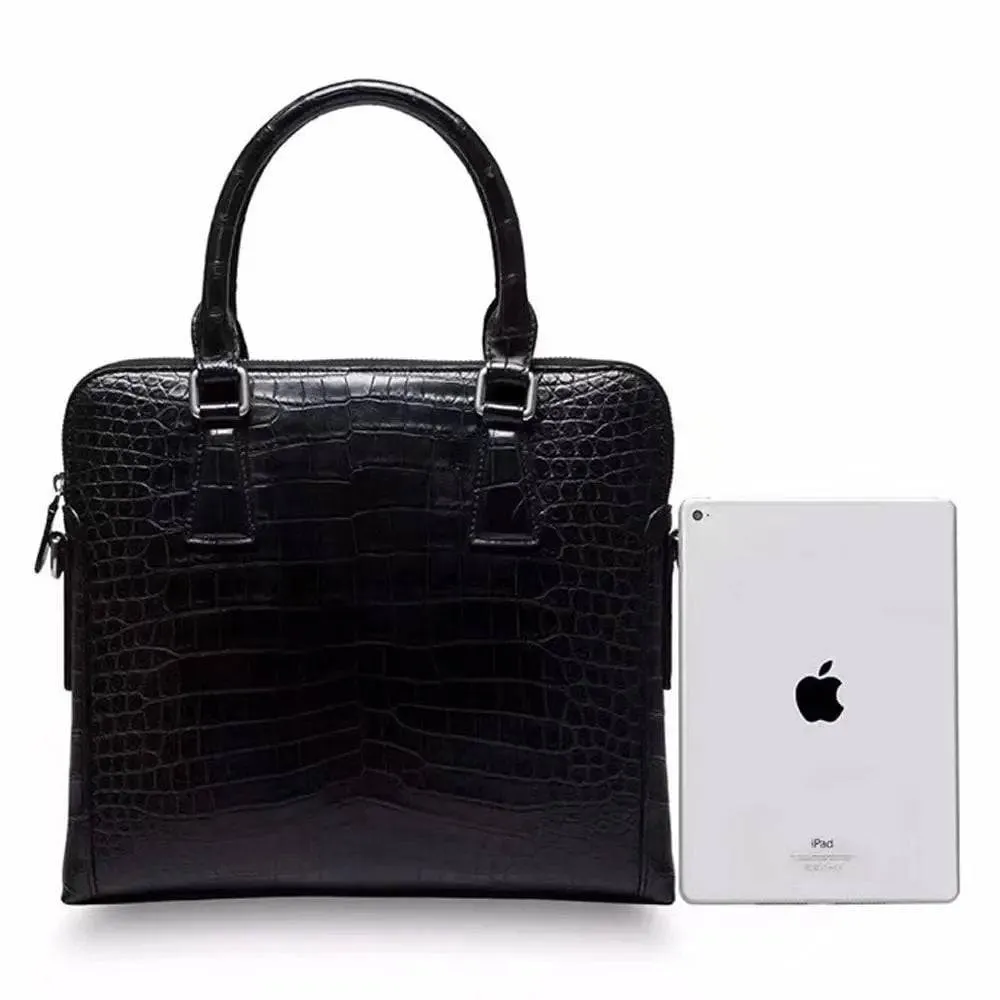 Crocodile Leather Men's Top Handle Bags