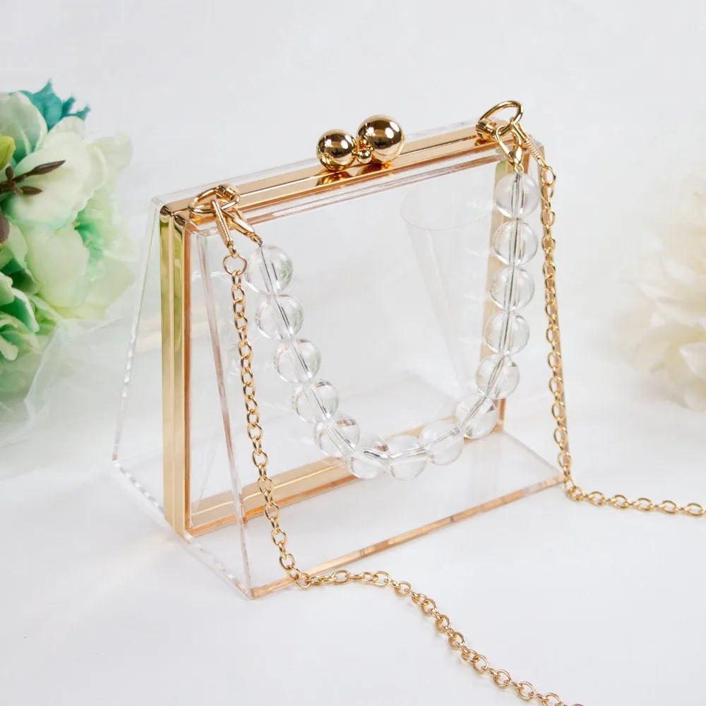 Custom Bride Clear Clutch Bag