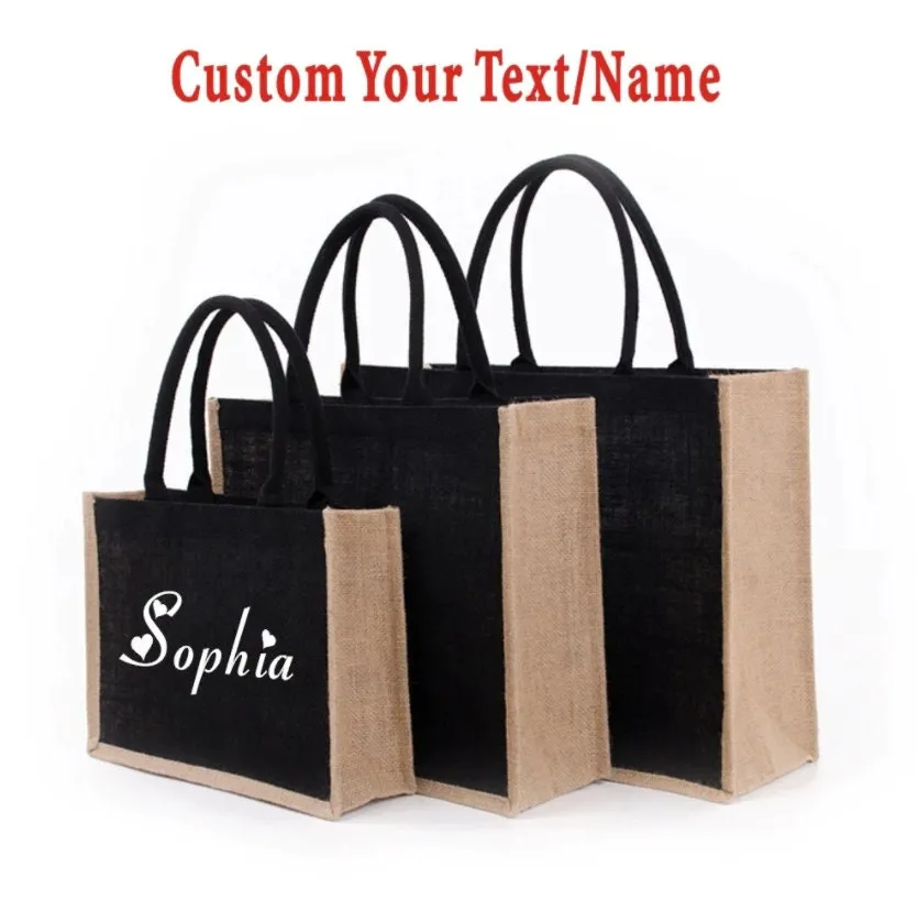 Custom Tote Gift Bags -Personalized Bridesmaid Beach Bag -  Beach Bags - Bridesmaid Beach Bag - Beach Tote Bag with Name - Wedding Favor