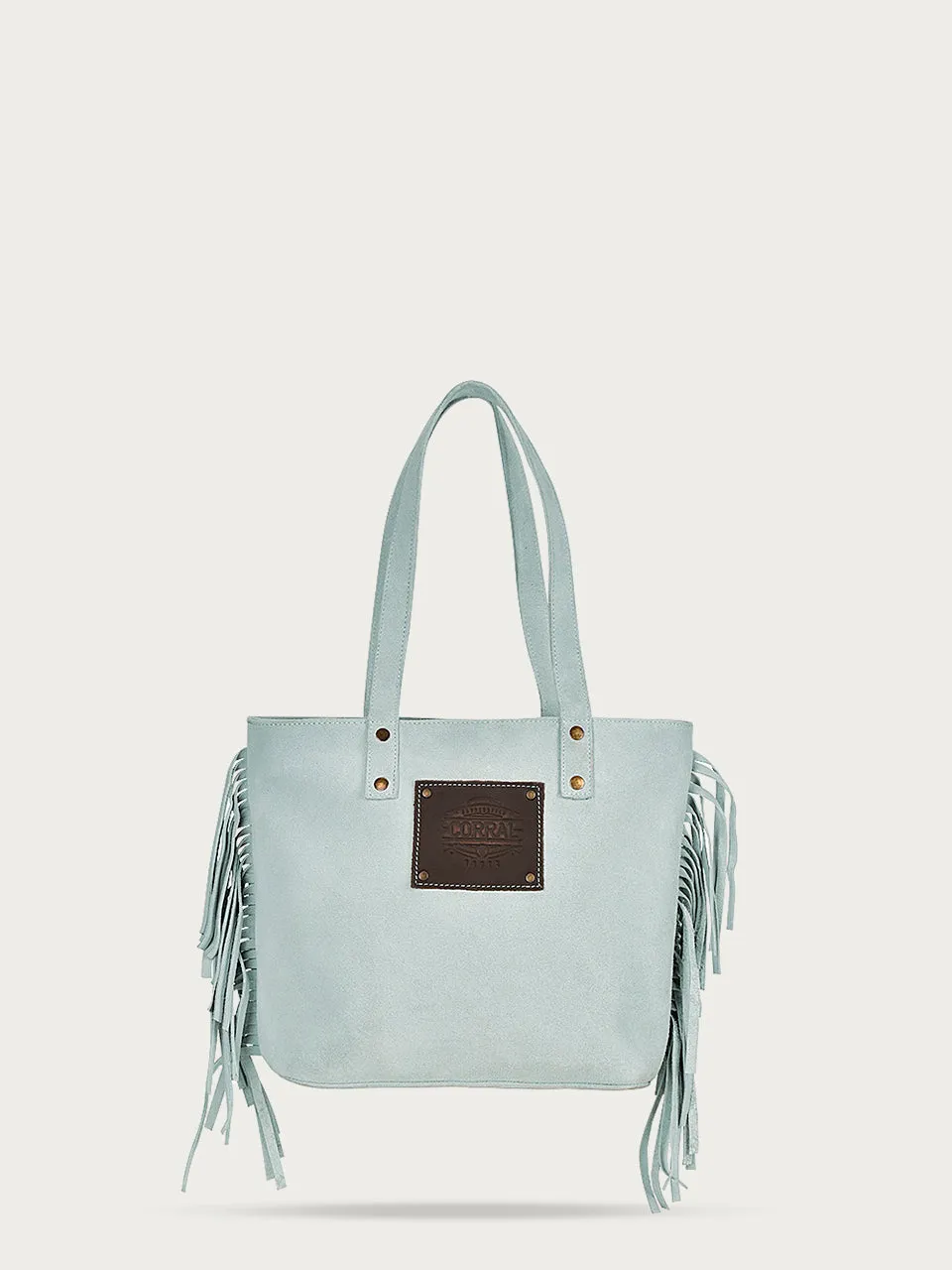 D1306 - WHITE PURSE WITH ZIPPER AND SIDE FRINGE