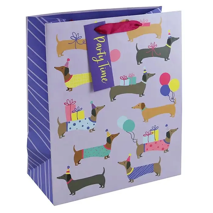 Dachshund Party Time Gift Bags - Assorted - X-Large, Large, Medium