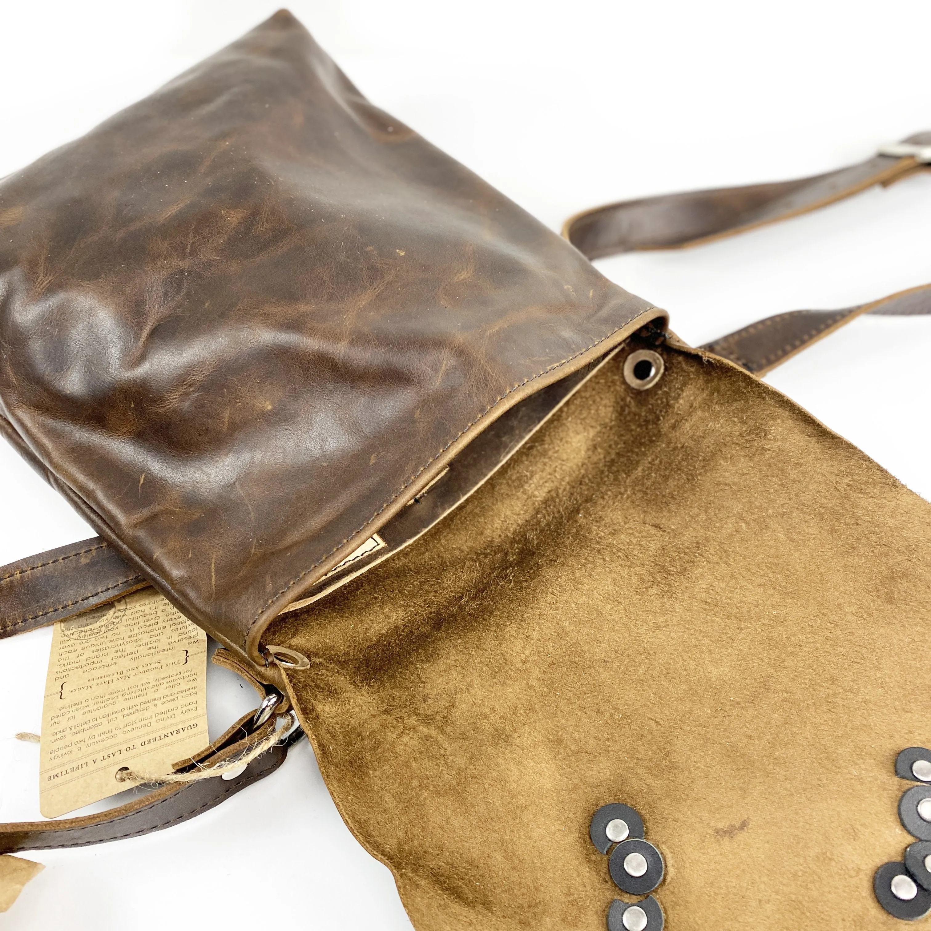 Divina Denuevo Bag: Urban Raw Edge Messenger