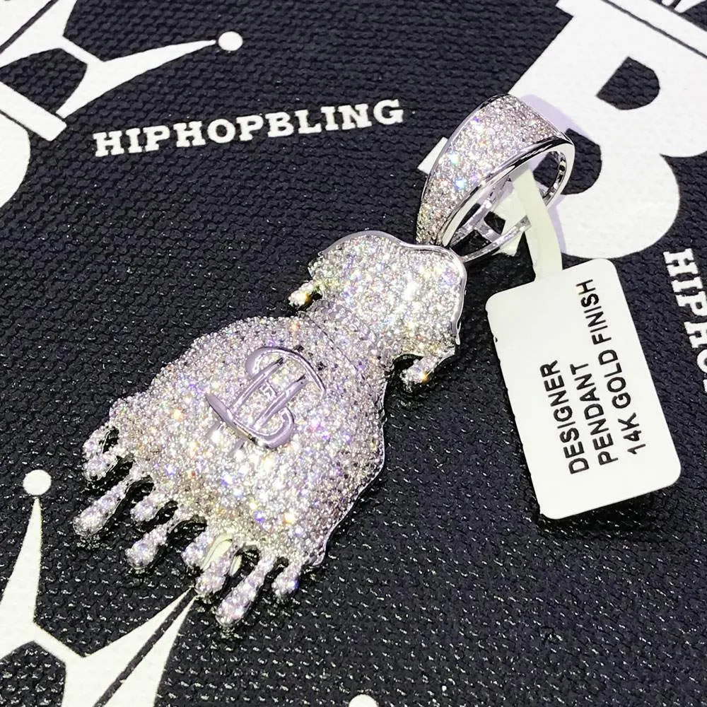 Drip Money Bag CZ Hip Hop Bling Bling Pendant