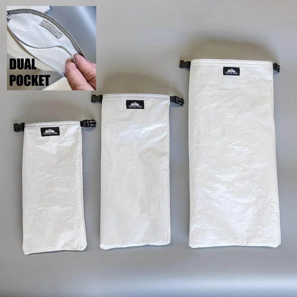 Dual Pocket Gadget Bags White (Challenge D50T fabric)