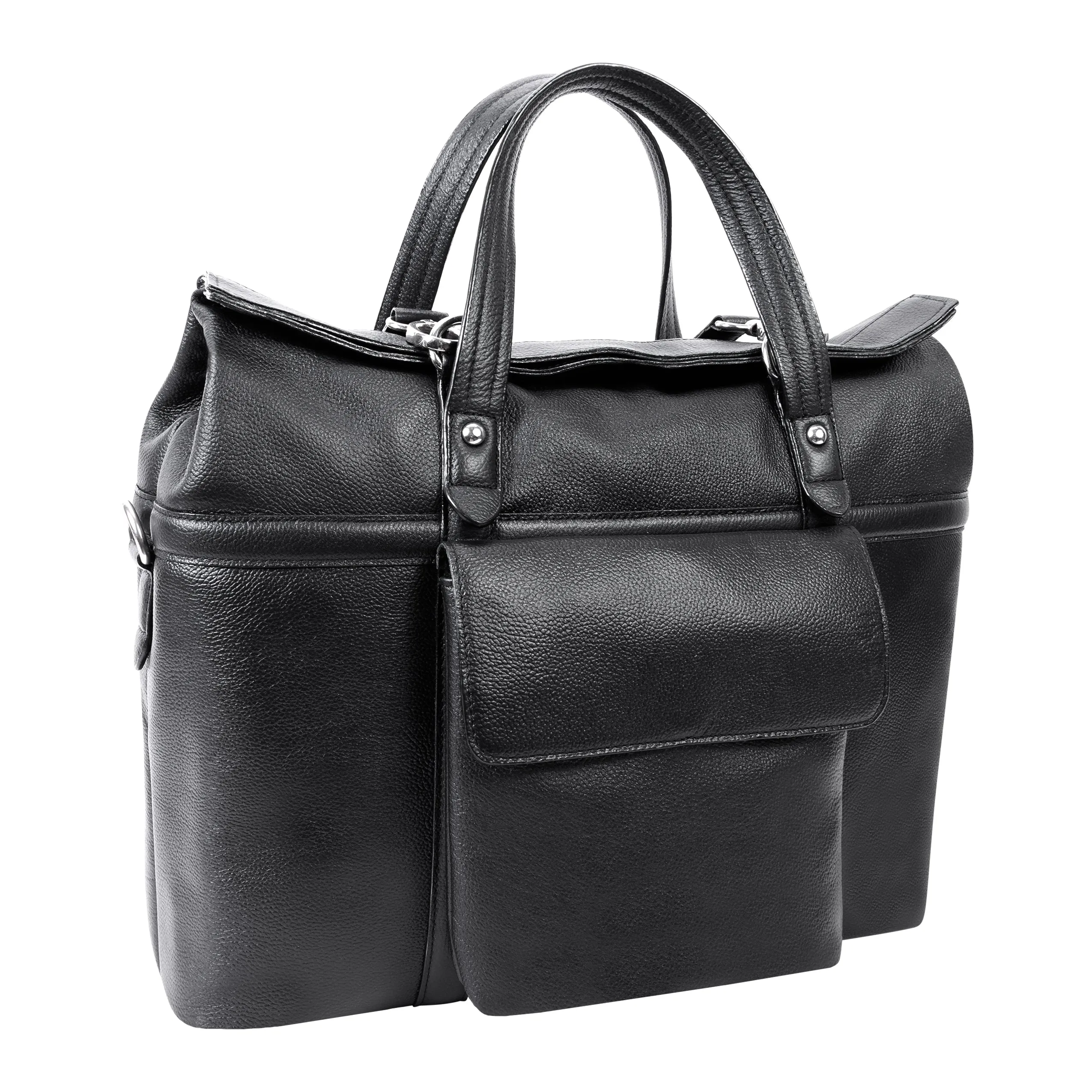 EDGEFIELD | 17” Leather Roll-Top Laptop Briefcase