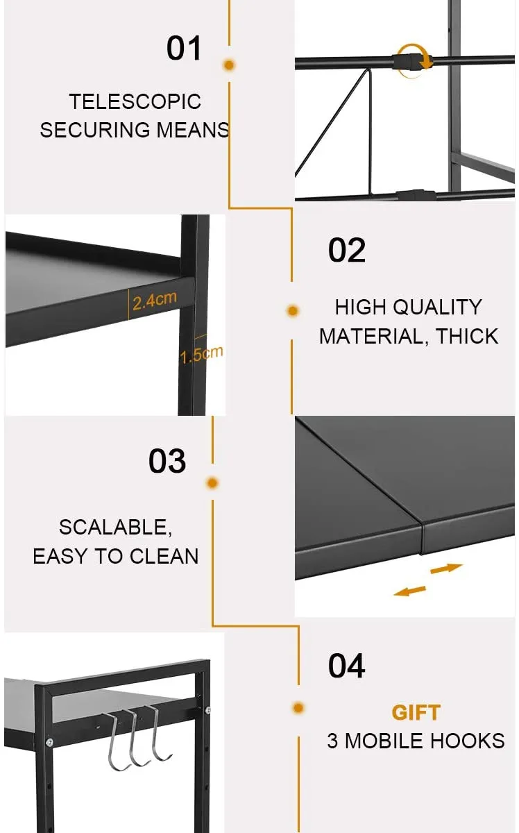 Expandable Kitchen Counter Shelf Rack Organizer