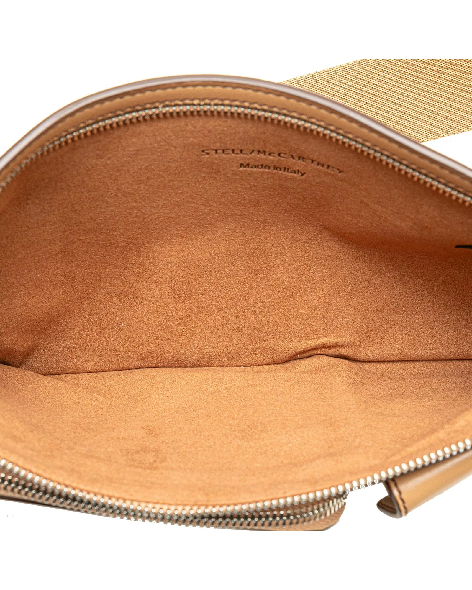 Faux Leather Belt Bag with Zip Closure and Exterior Pockets