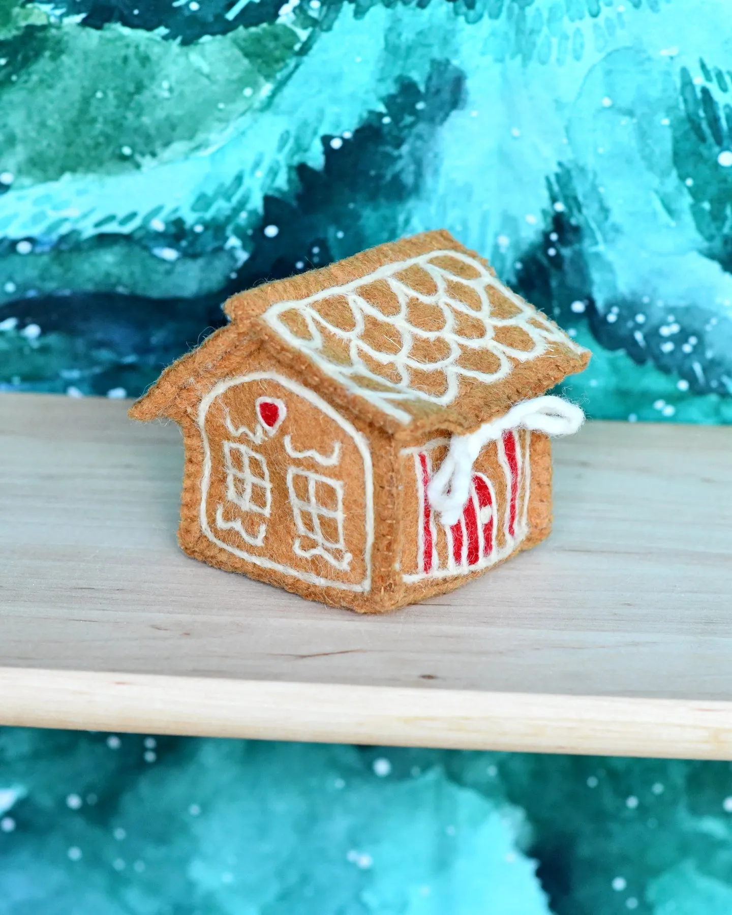 Felt Gingerbread House - Red Door