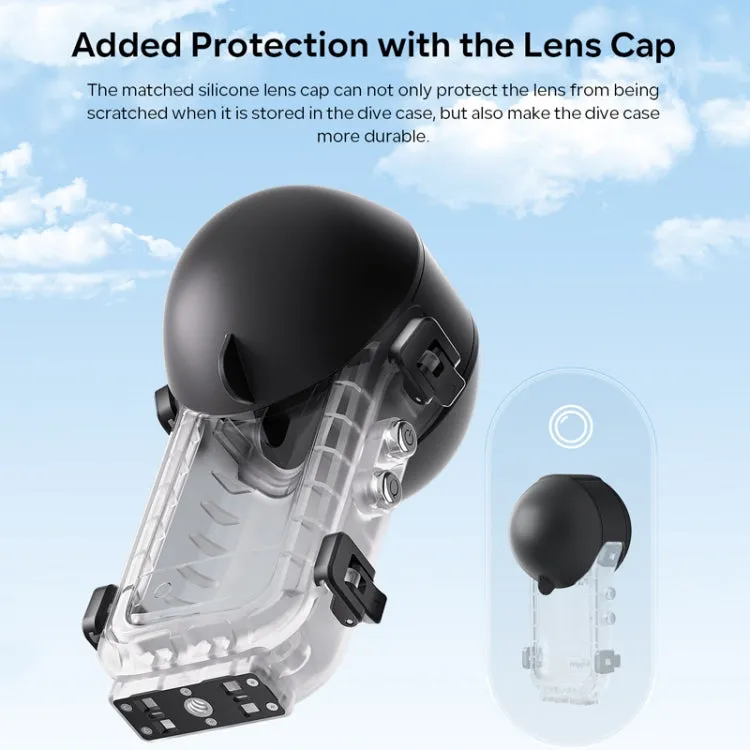 For Insta360 X4 aMagisn 50m Depth Waterproof Protective Case Quick Release Invisible Diving Cover