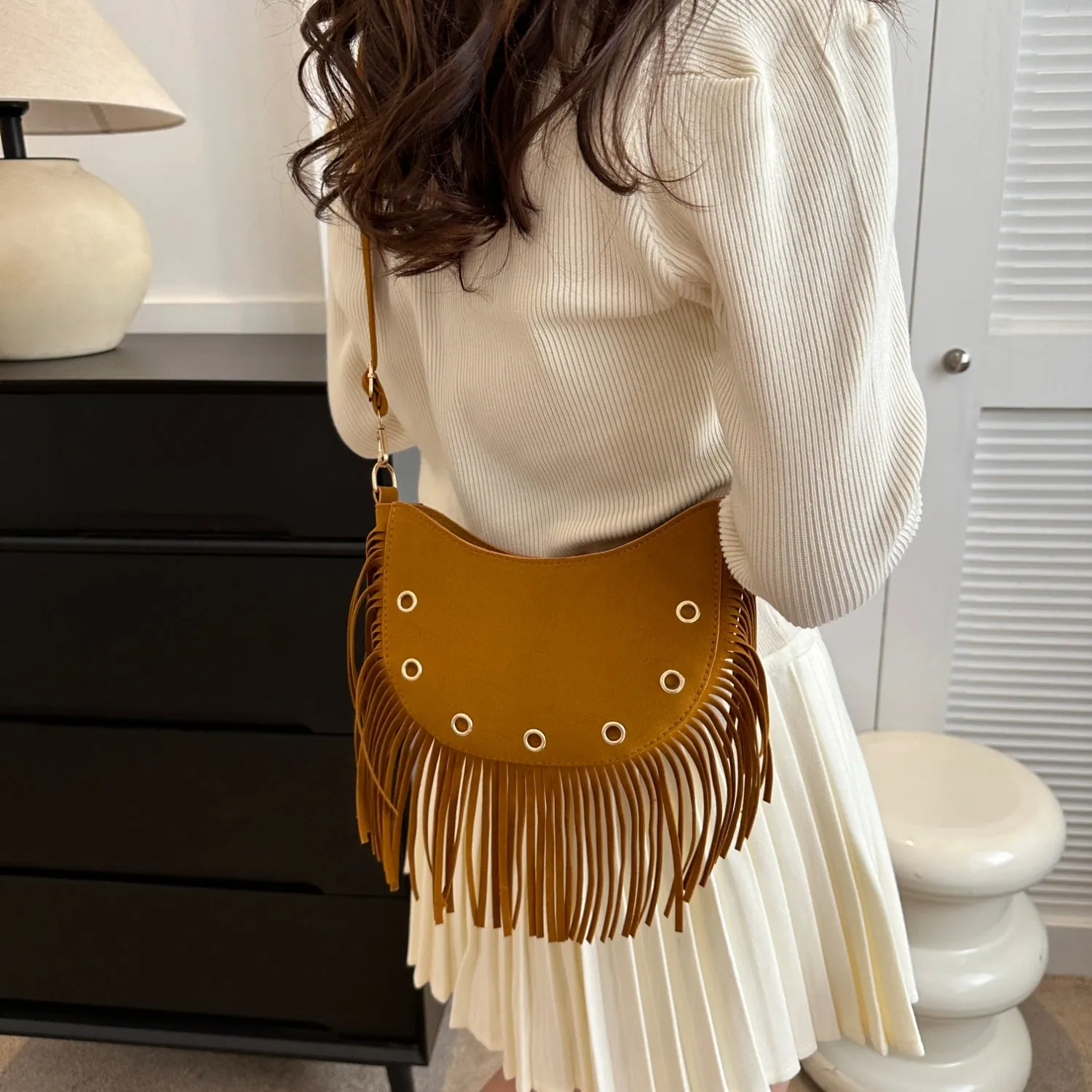 Fringe Detail Crossbody Bag