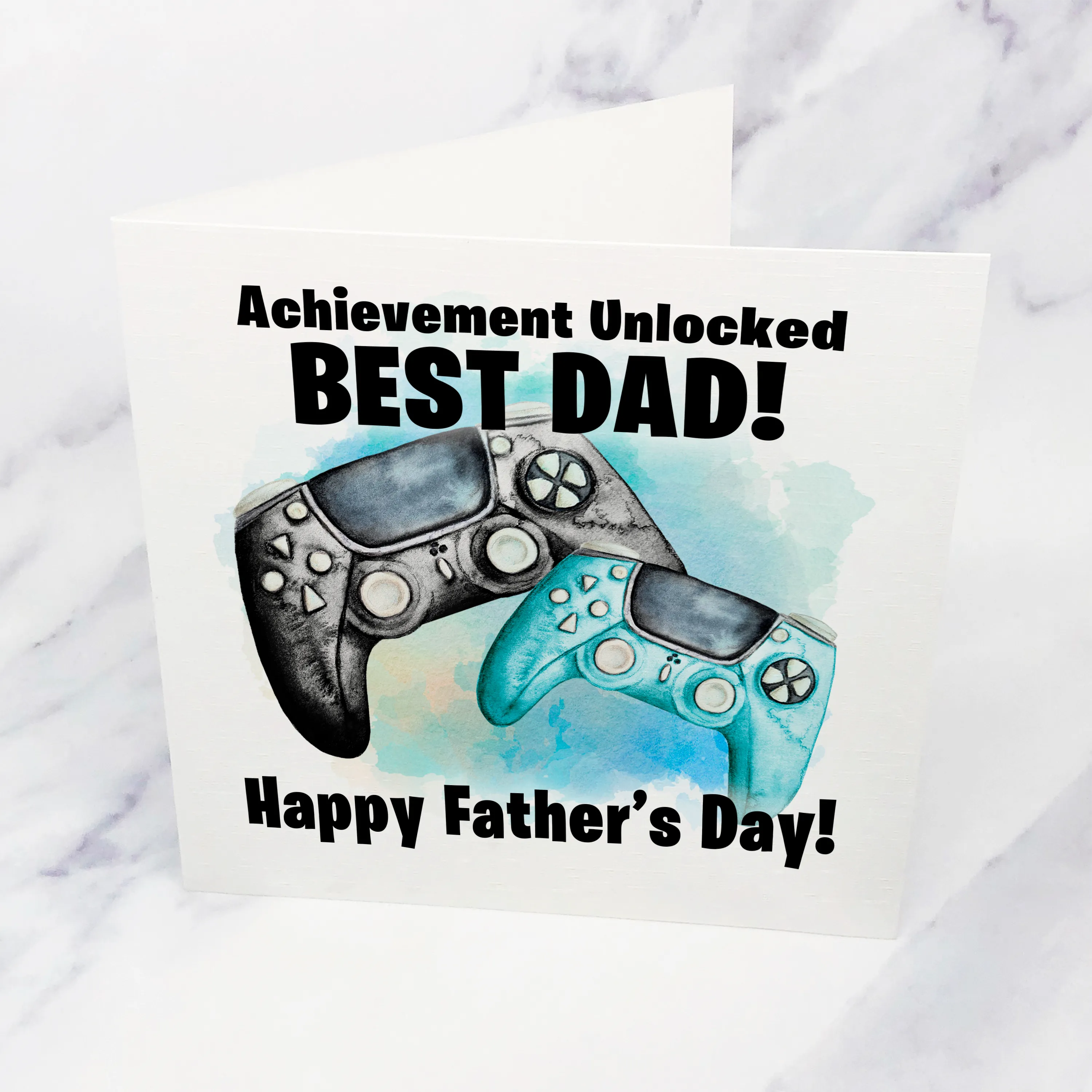 Gamer Achievement Unlocked Best Dad Father's Day Card