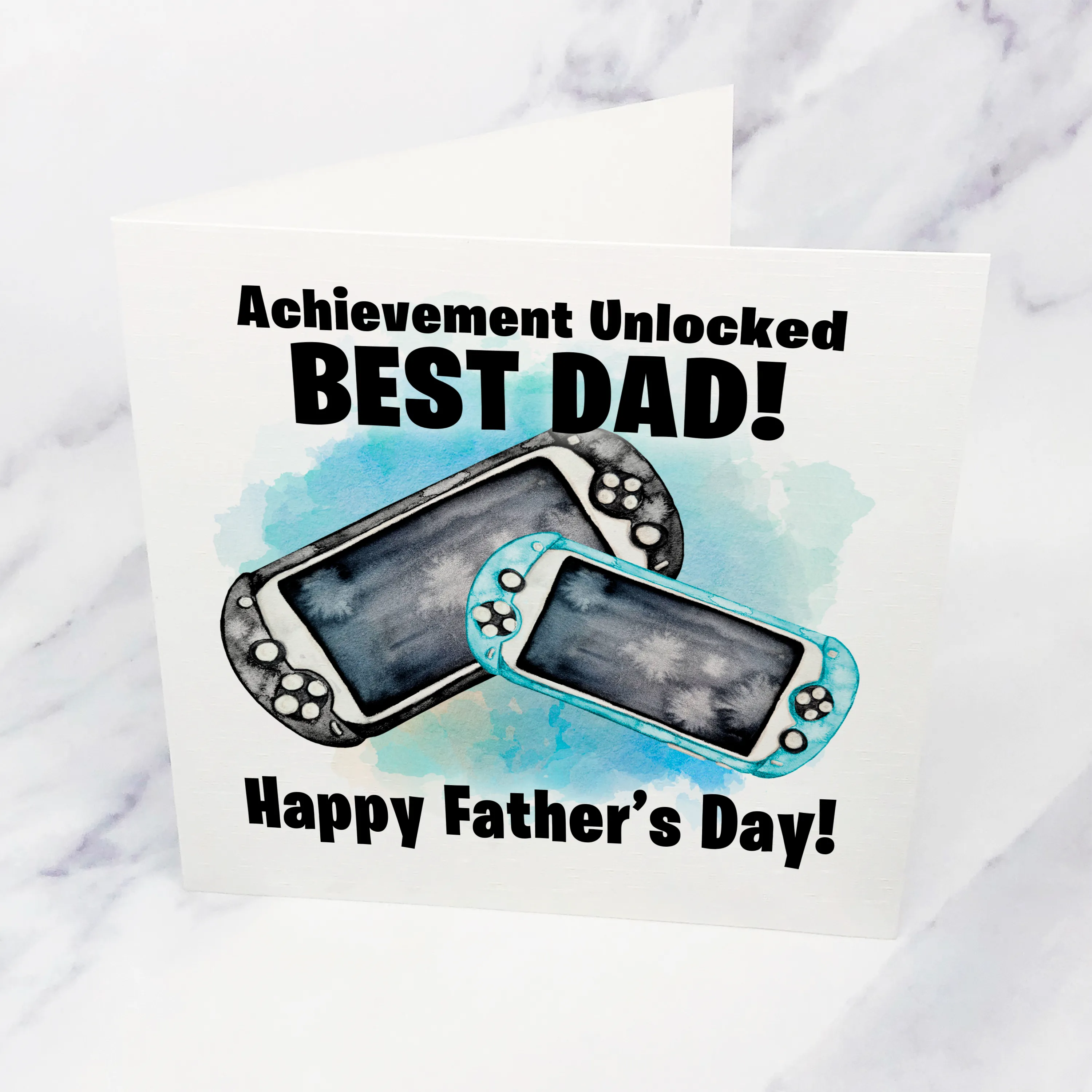 Gamer Achievement Unlocked Best Dad Father's Day Card