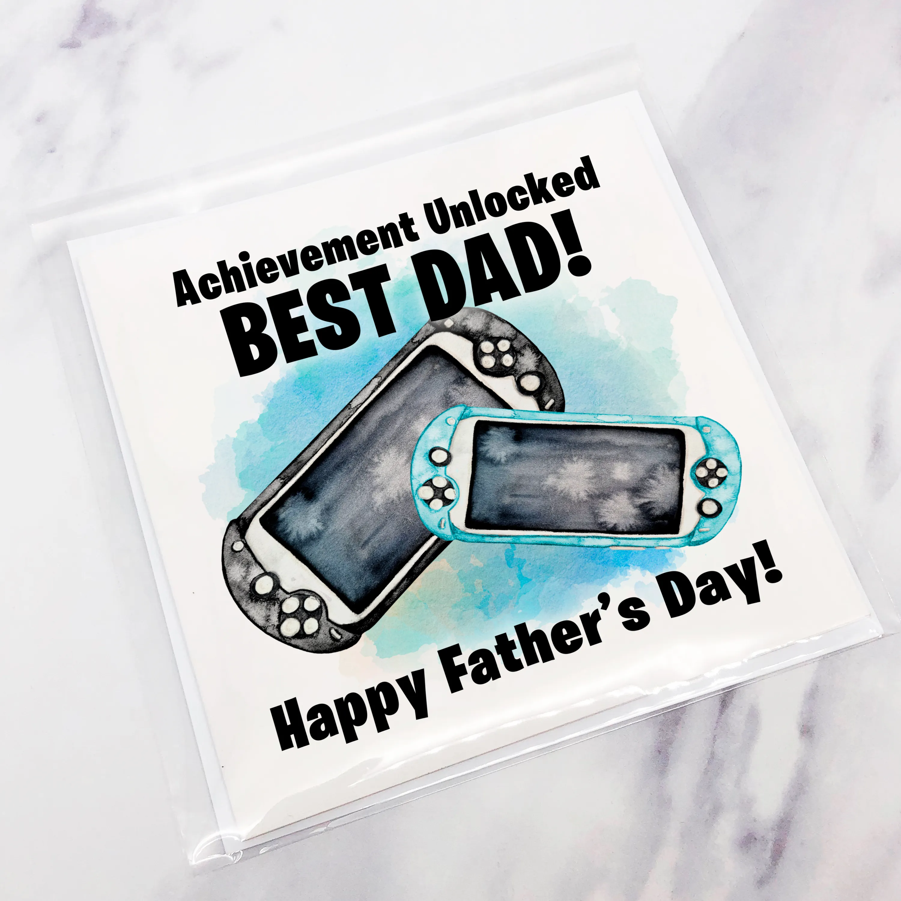 Gamer Achievement Unlocked Best Dad Father's Day Card