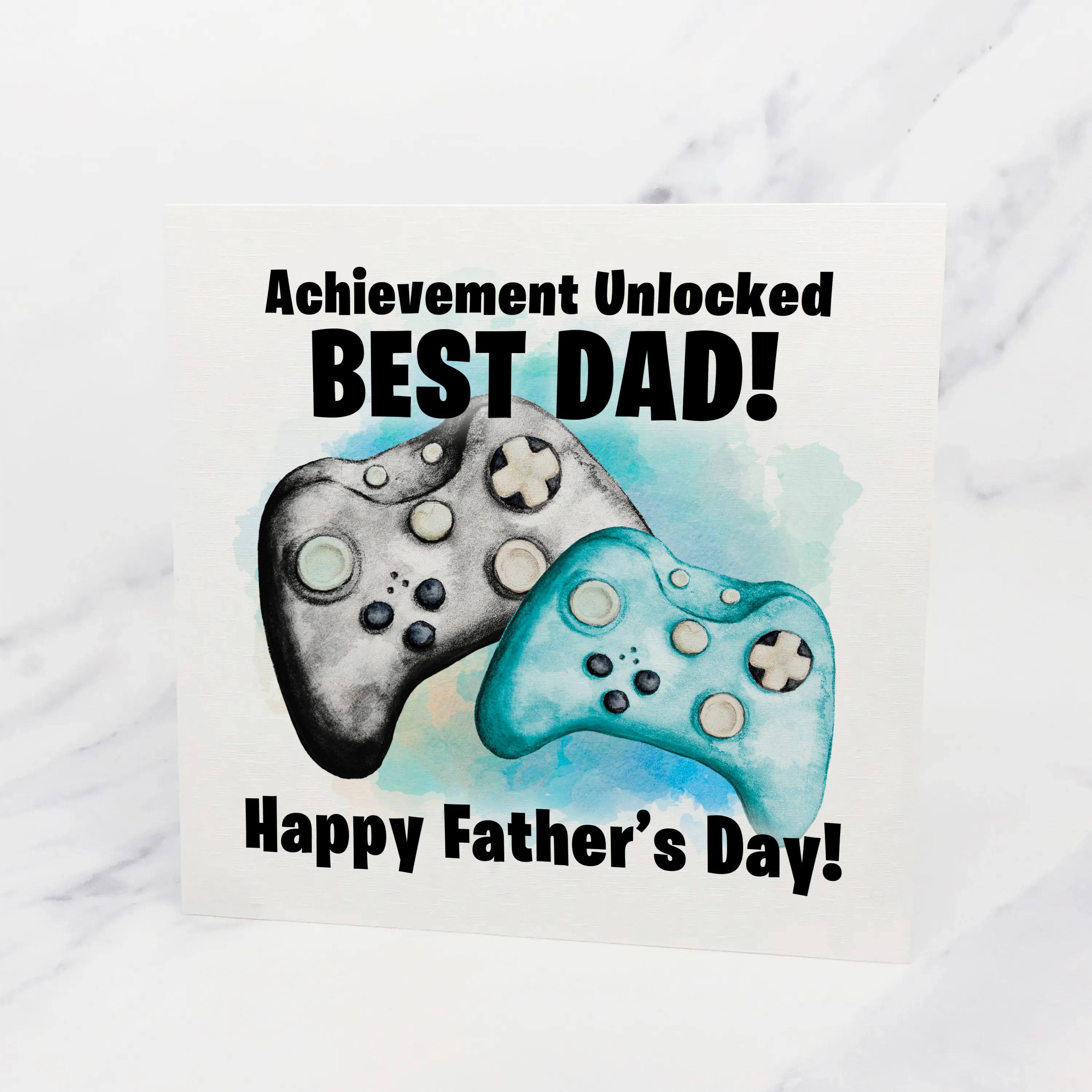 Gamer Achievement Unlocked Best Dad Father's Day Card