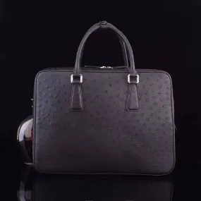 Genuine Ostrich Leather Briefcase