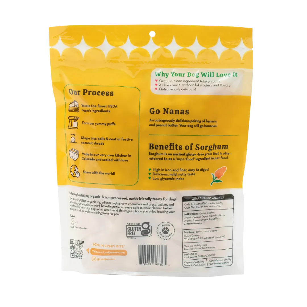 Go Nanas Organic Dog Treats | 4 oz