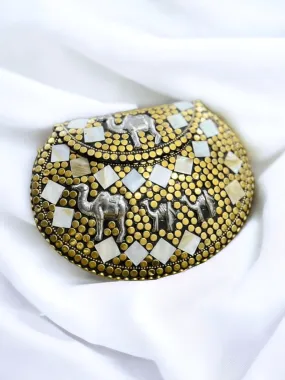 Gold Antique Mosaic Clutch