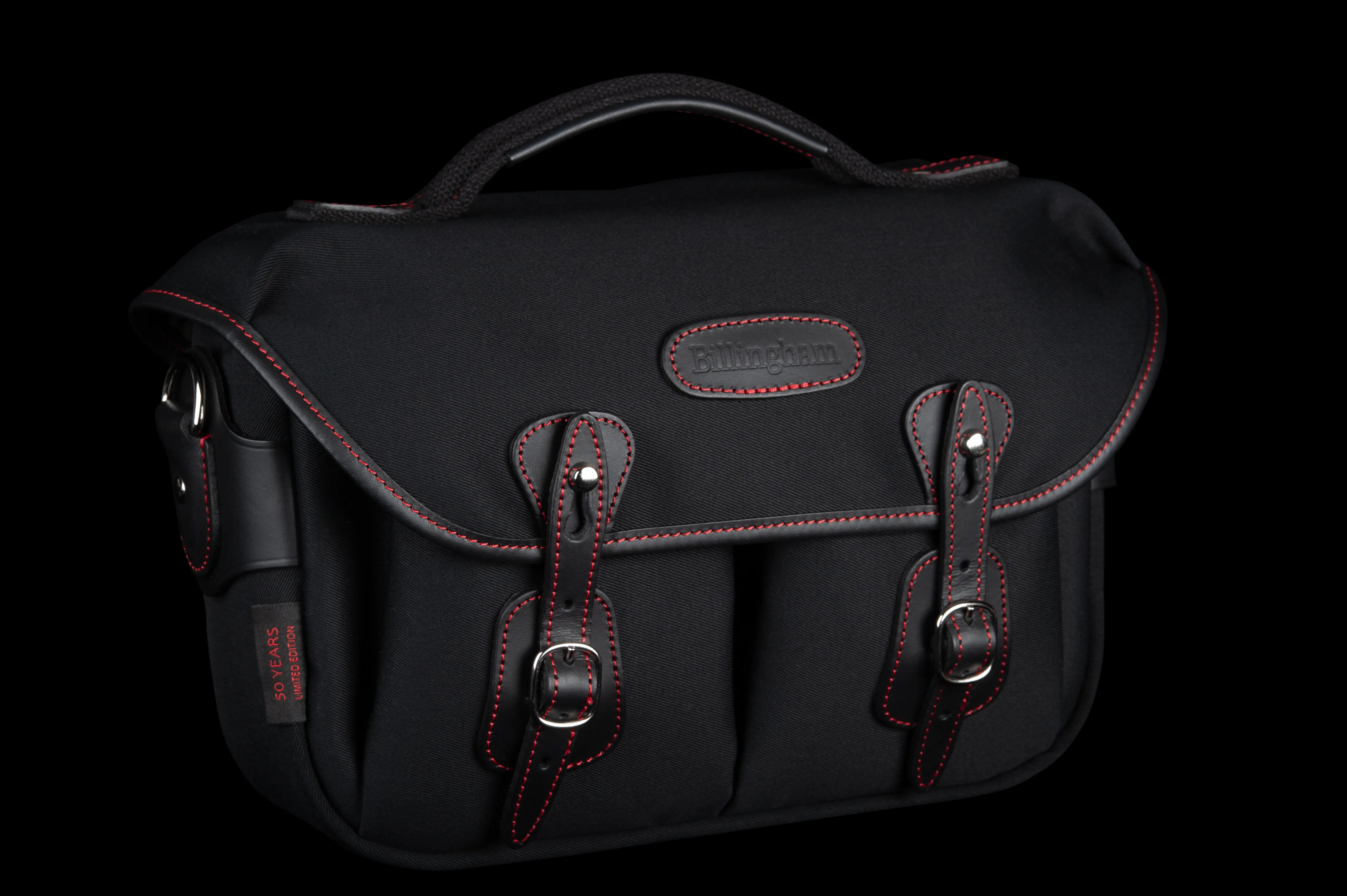 Hadley Small Pro Camera Bag - Black Canvas / Black Leather / Red Stitching (50th Anniversary Limited Edition)