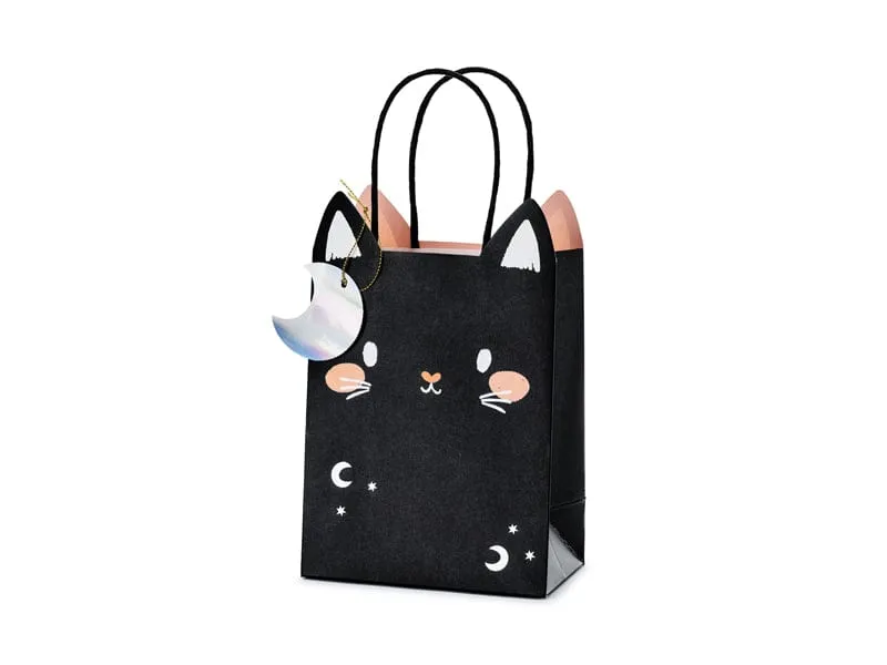 Halloween Black Cat Gift Bag and Tag