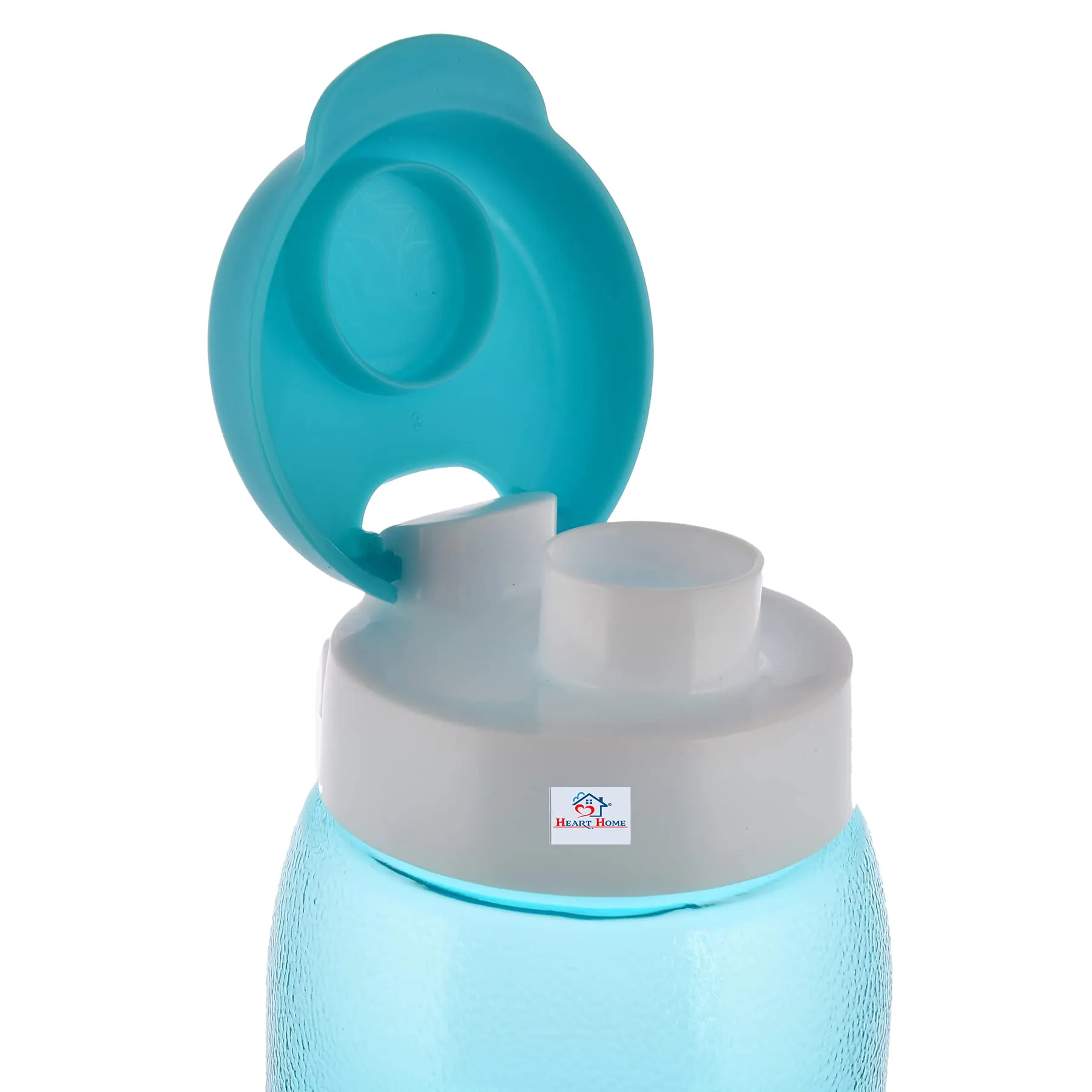 Heart Home Unbreakable BPA & Leak Free Plastic Water Bottle With Sipper- 1 Litre, Pack of 3 (Sky Blue)