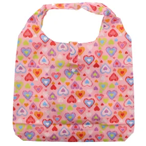 Heavy Duty Multicolour Heart Shopping Bag in Zip Wallet