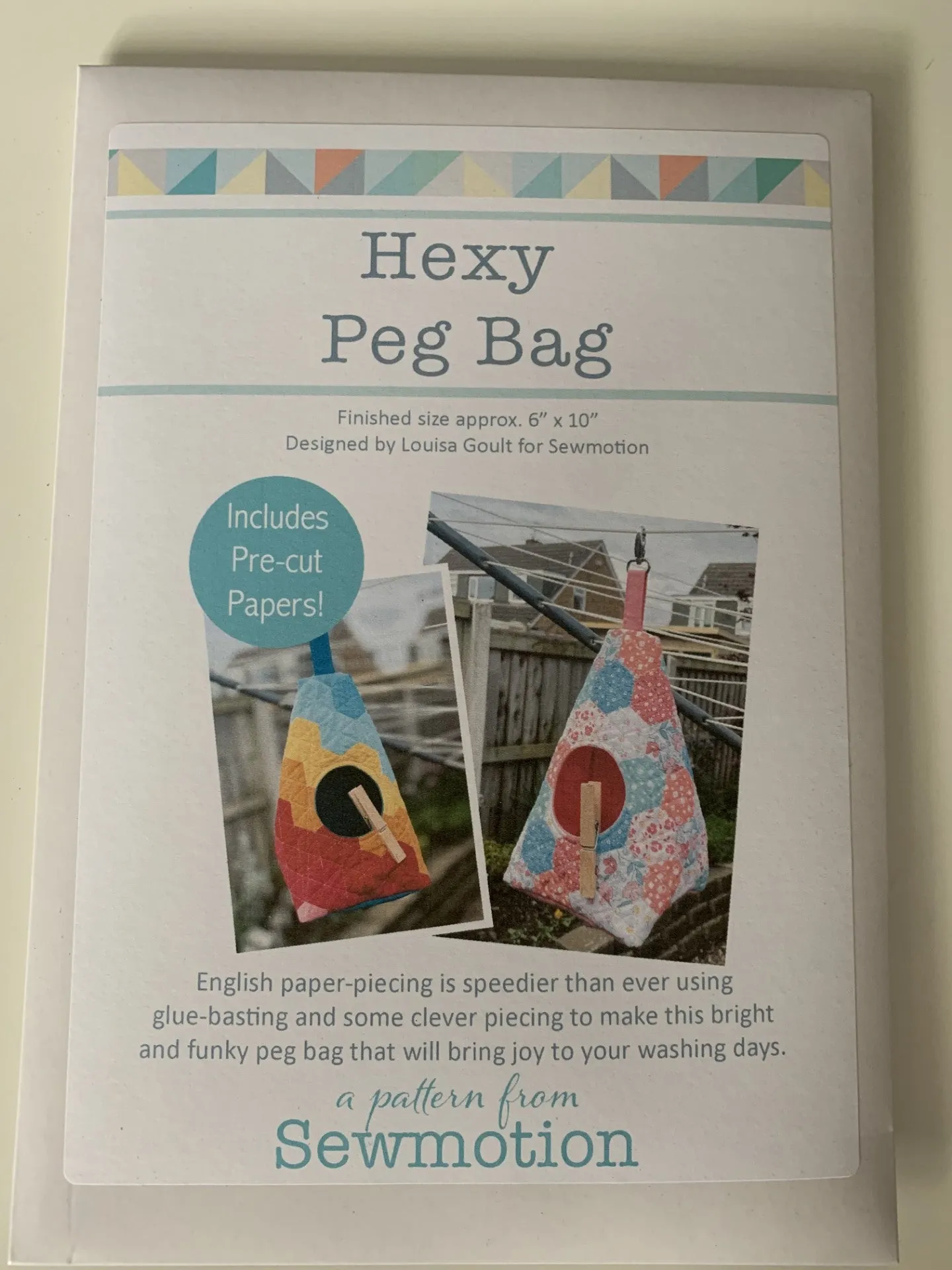 Hexy Peg Bag - Pattern & Papers