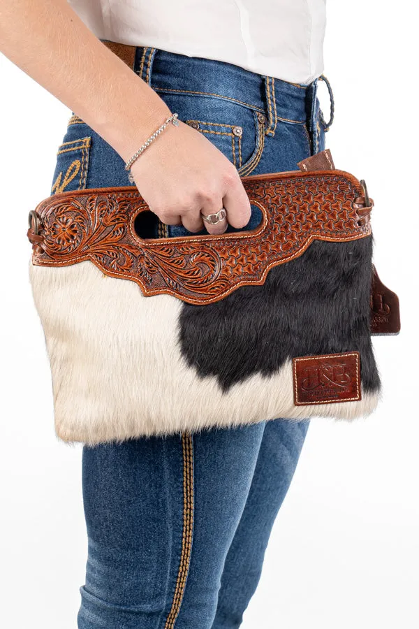 Hide and Tooled Clutch - Mini MHT69