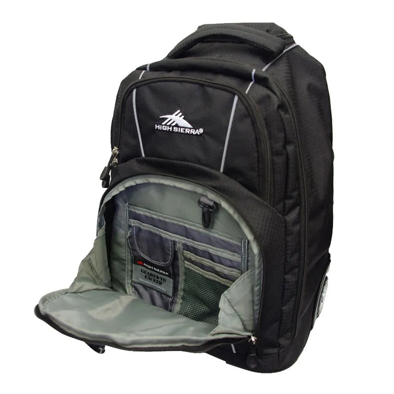 High Sierra - Freewheel 17inch Laptop Wheeled Carry-On Backpack - Black